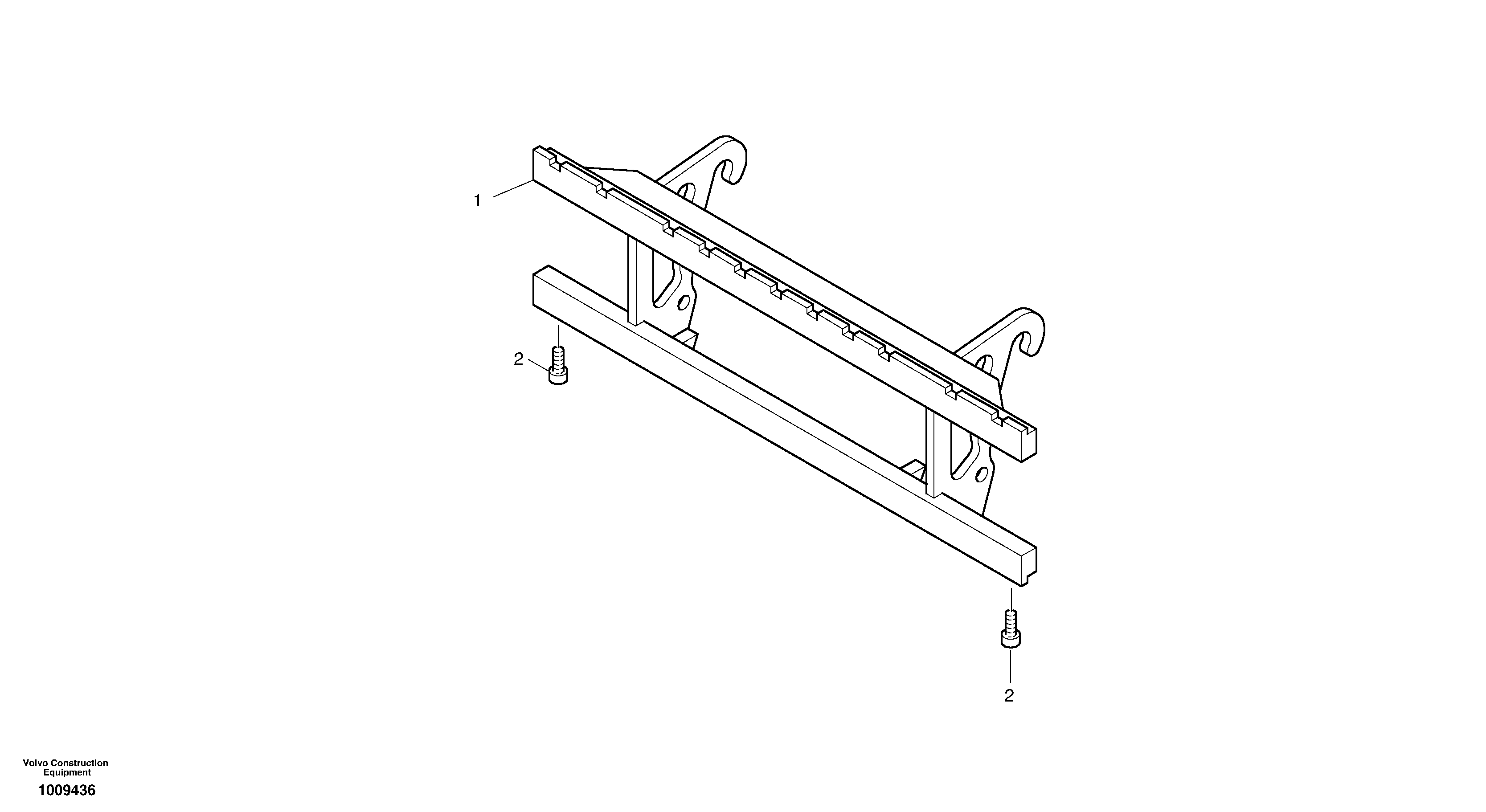 Fork lift attachment support — volvo parts diagram