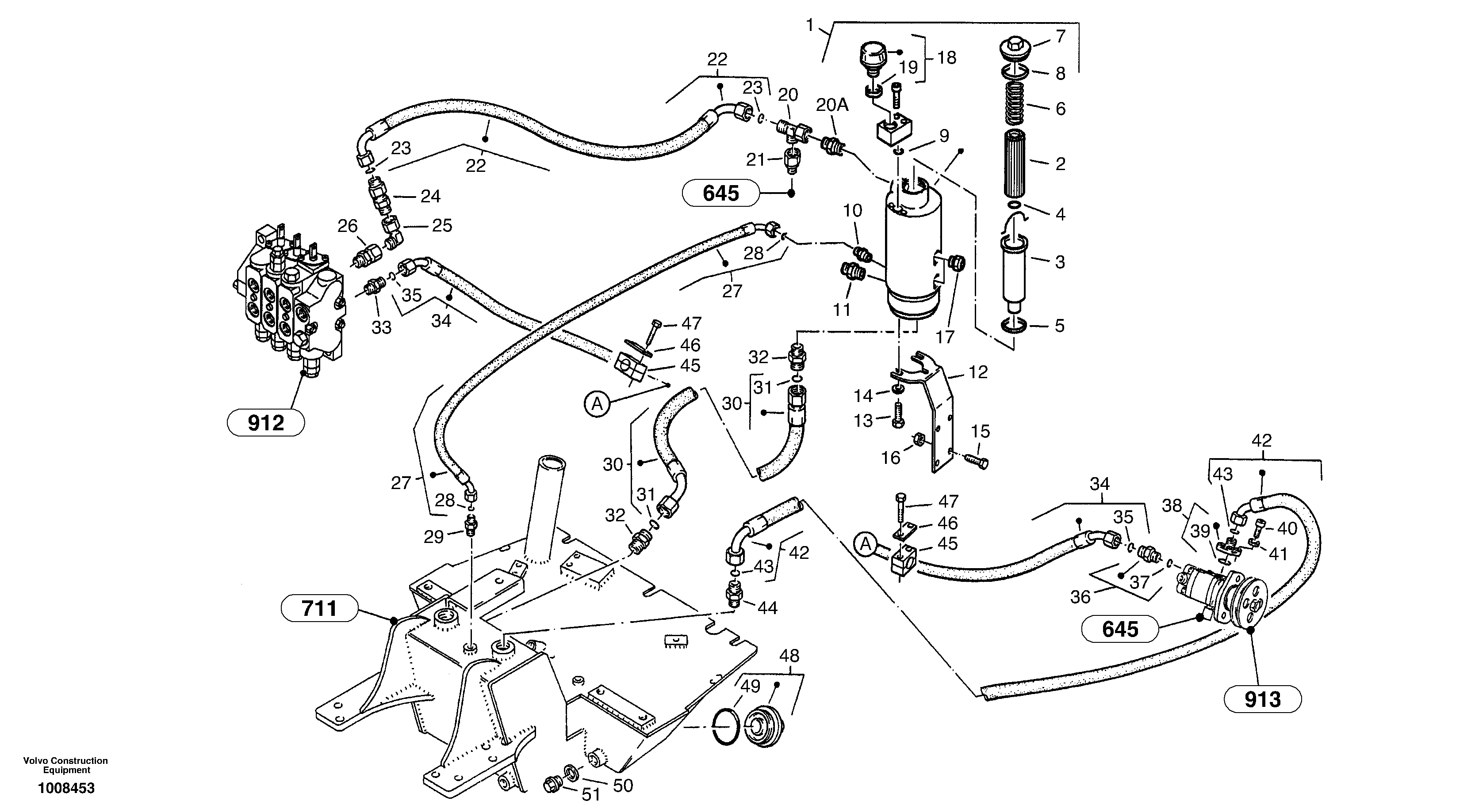 Lines - rear vehicle — volvo parts diagram