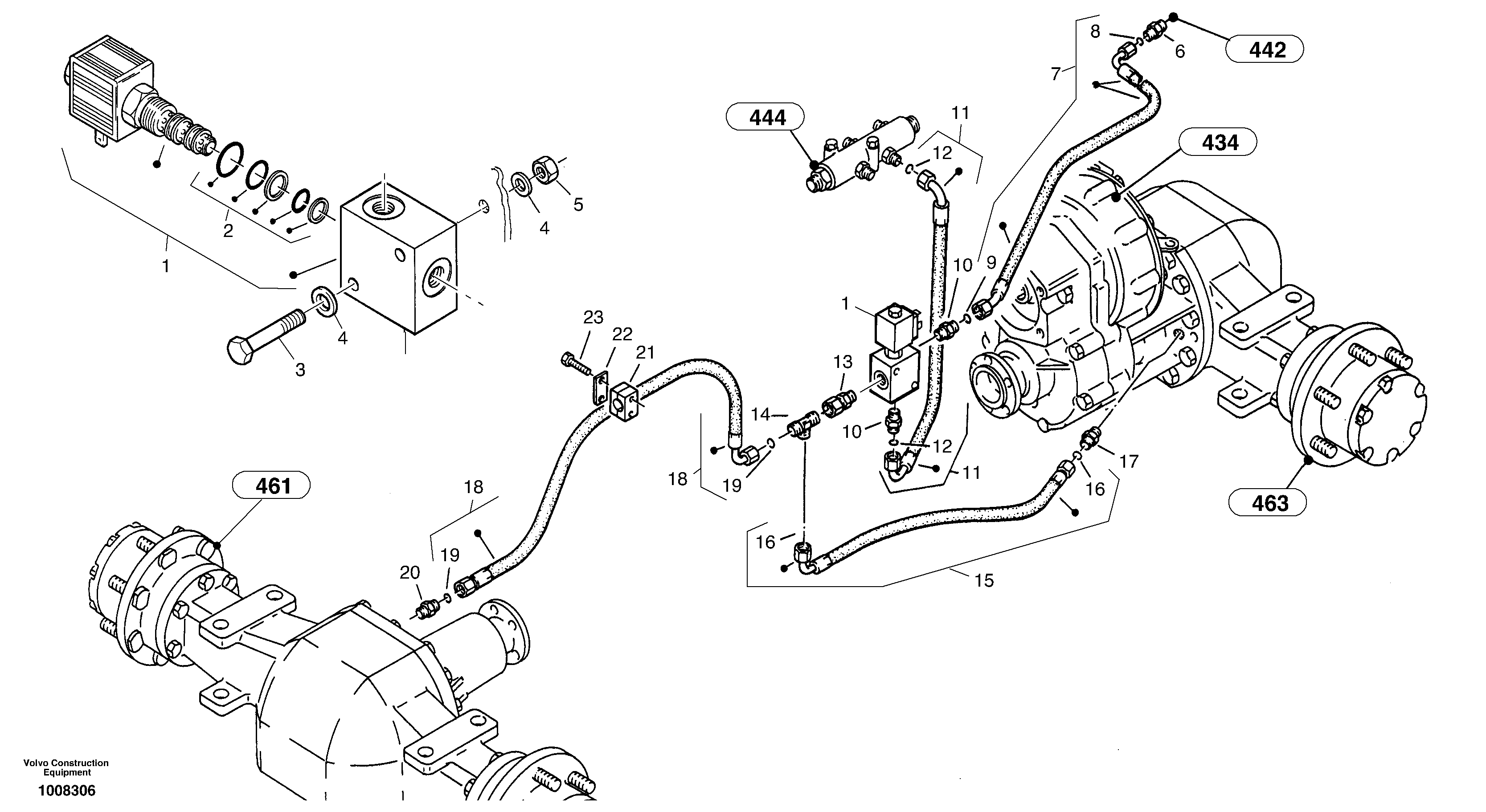 Differential lock — volvo parts diagram