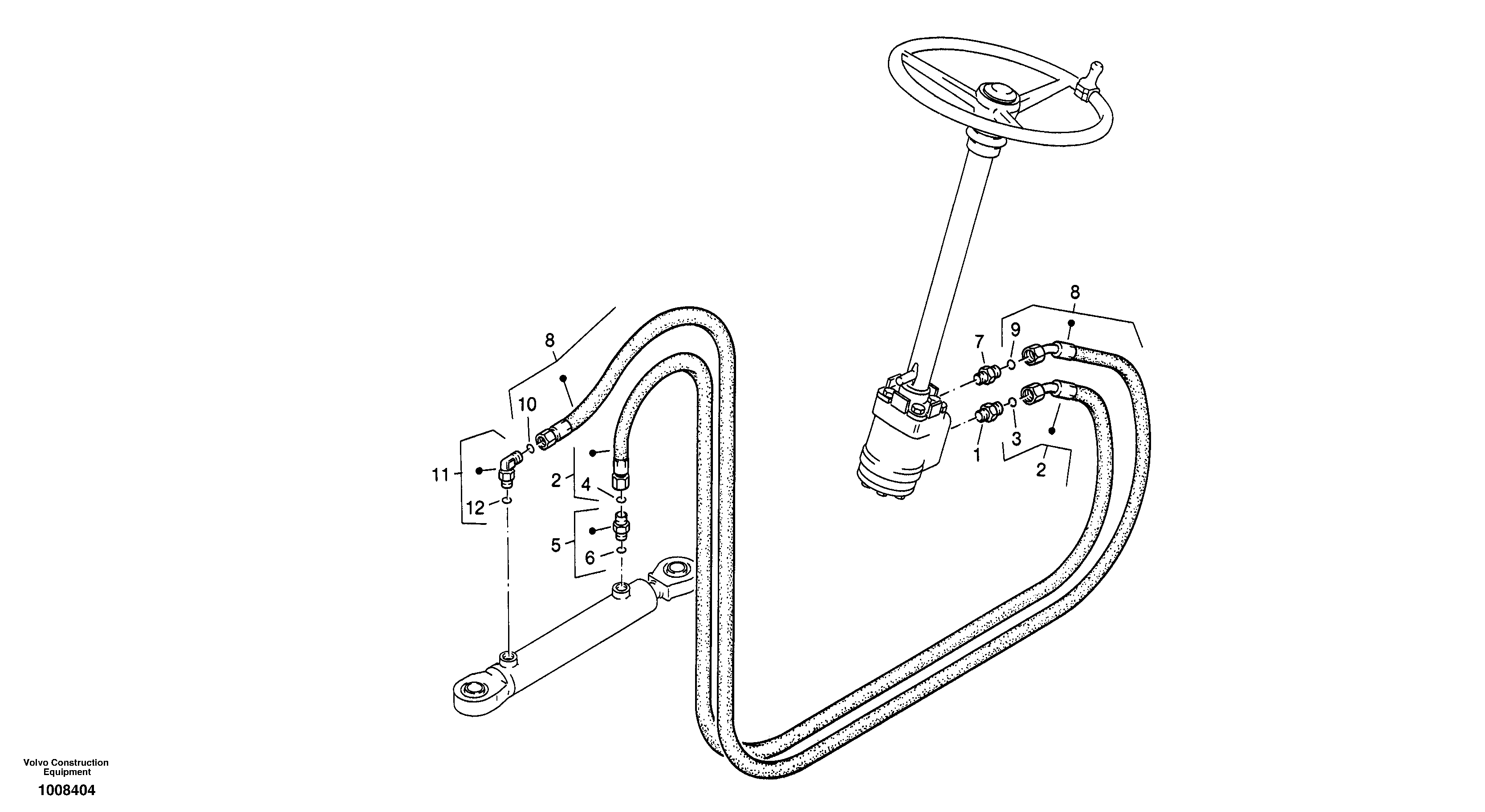 Steering-hydraulic equipment - front vehicle — volvo parts diagram