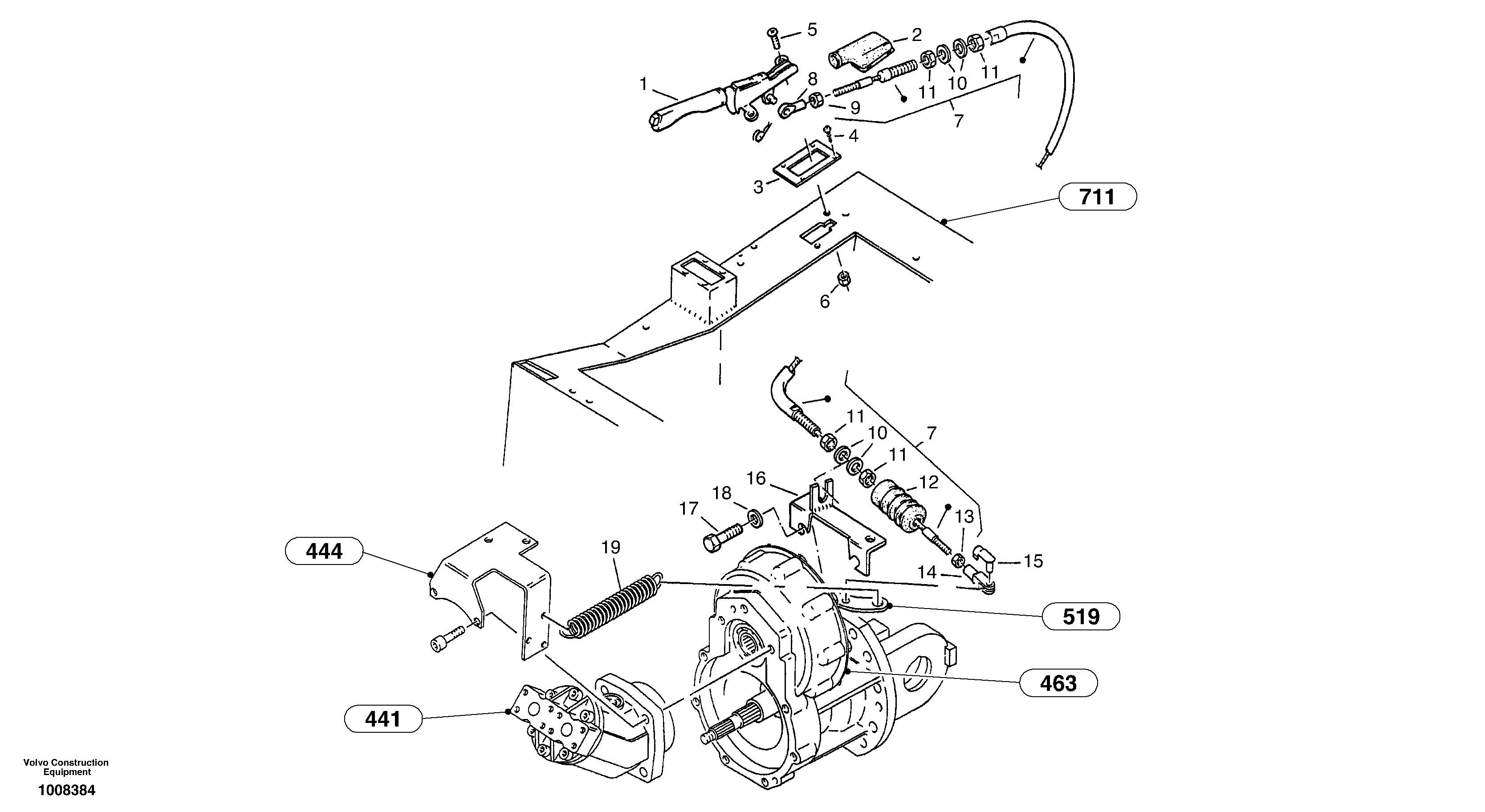 Hand brake — volvo parts diagram