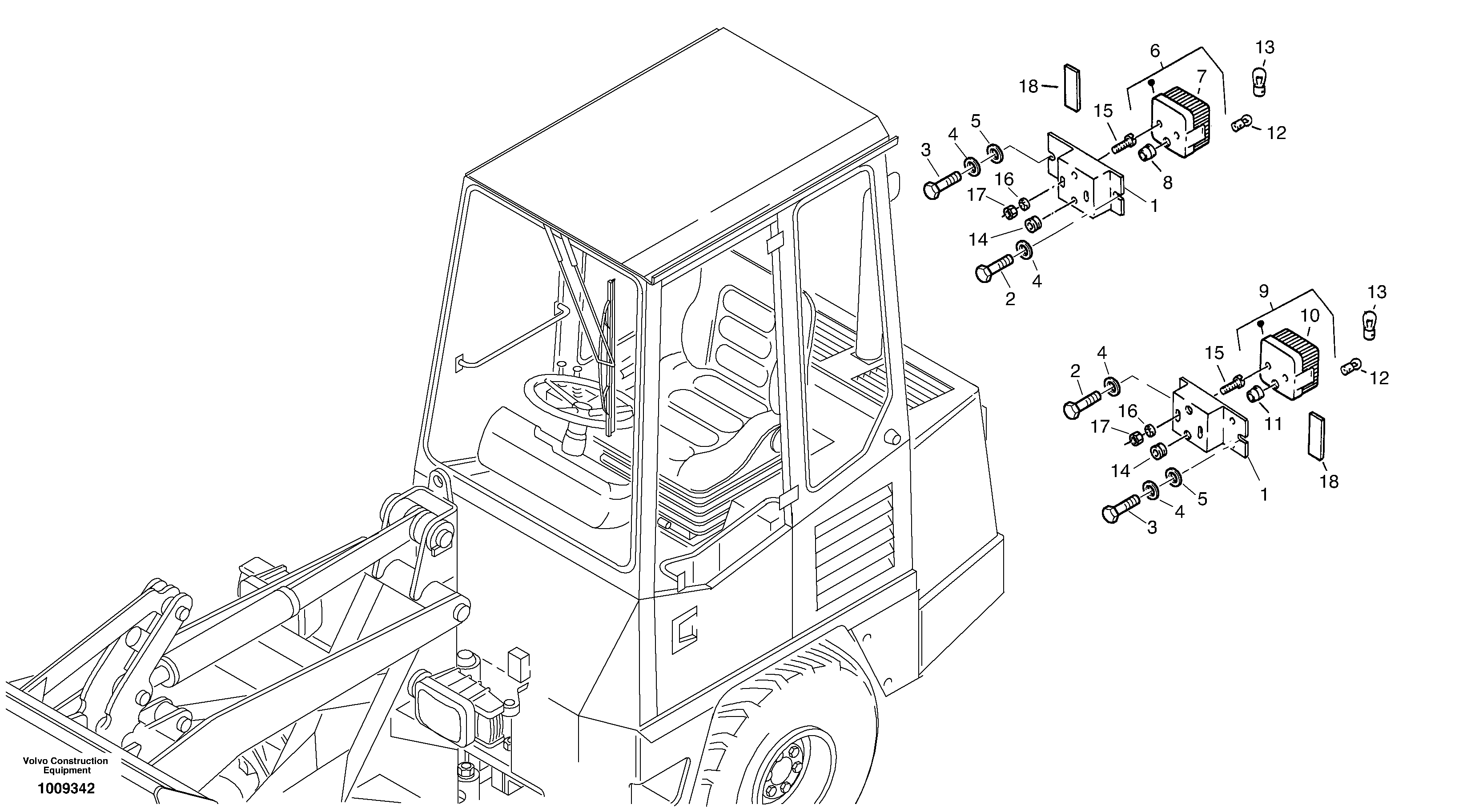 Lighting, rear — volvo parts diagram