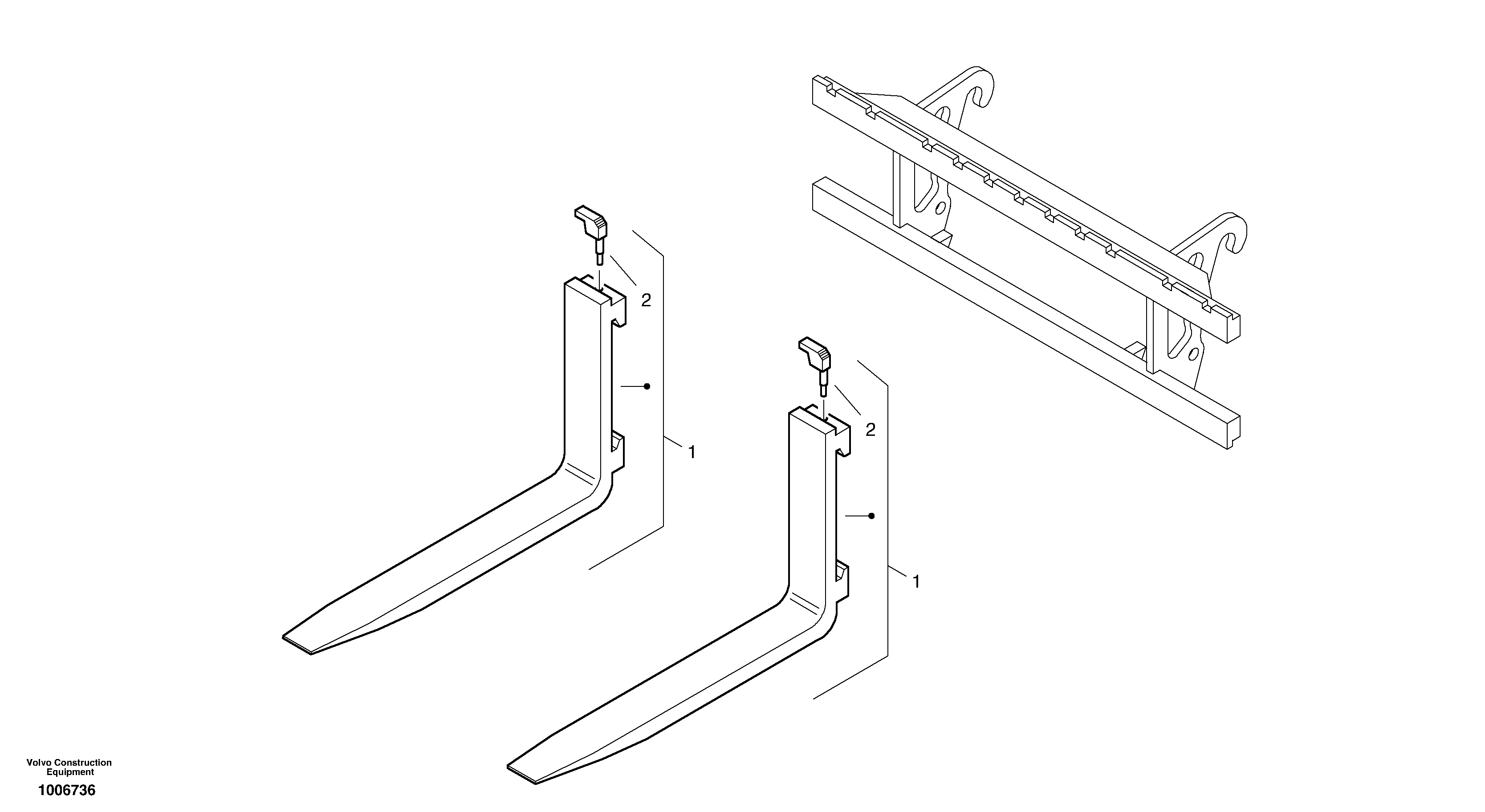 Fork tines — volvo parts diagram