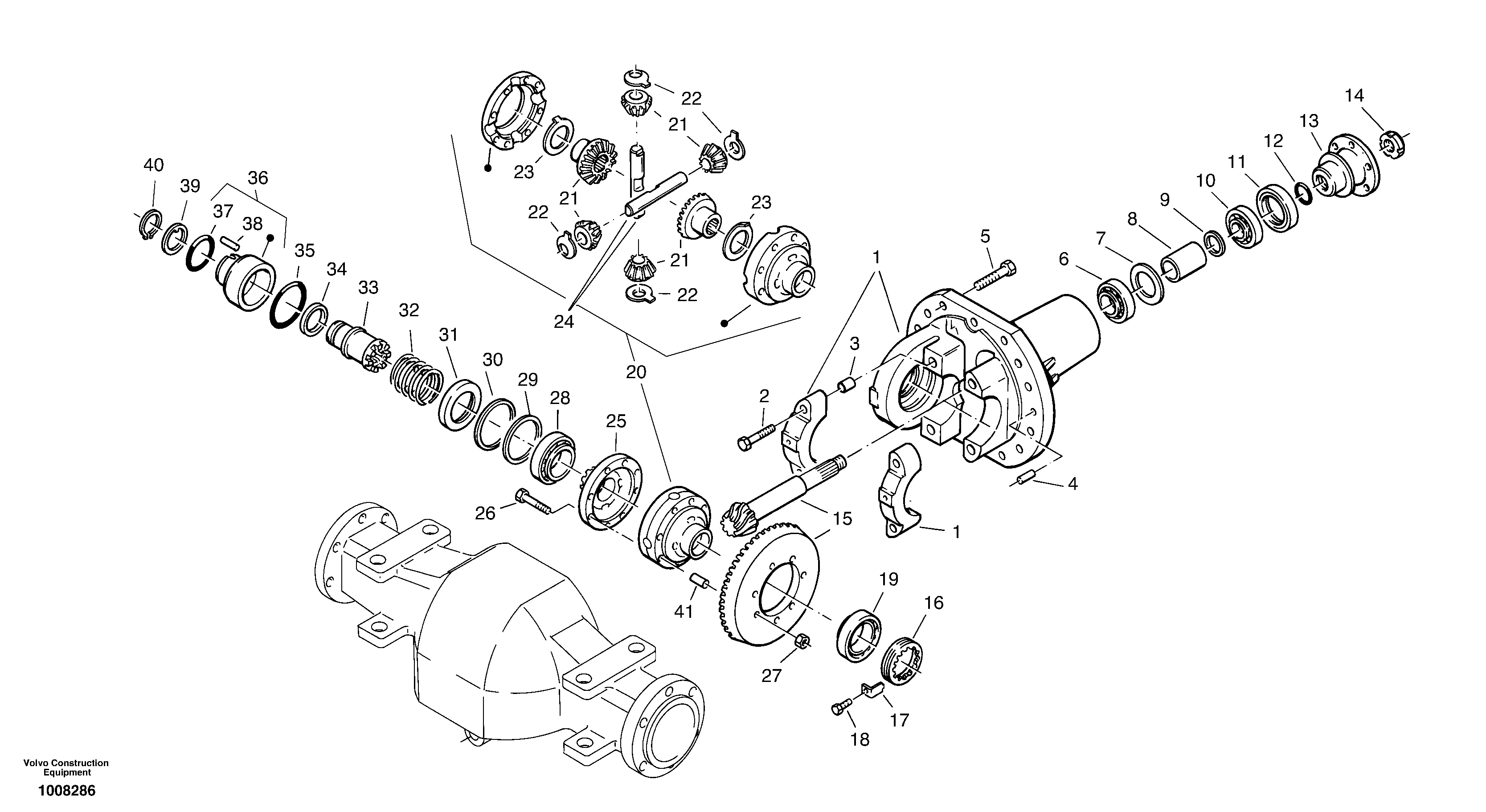 Differential - front axle — volvo parts diagram