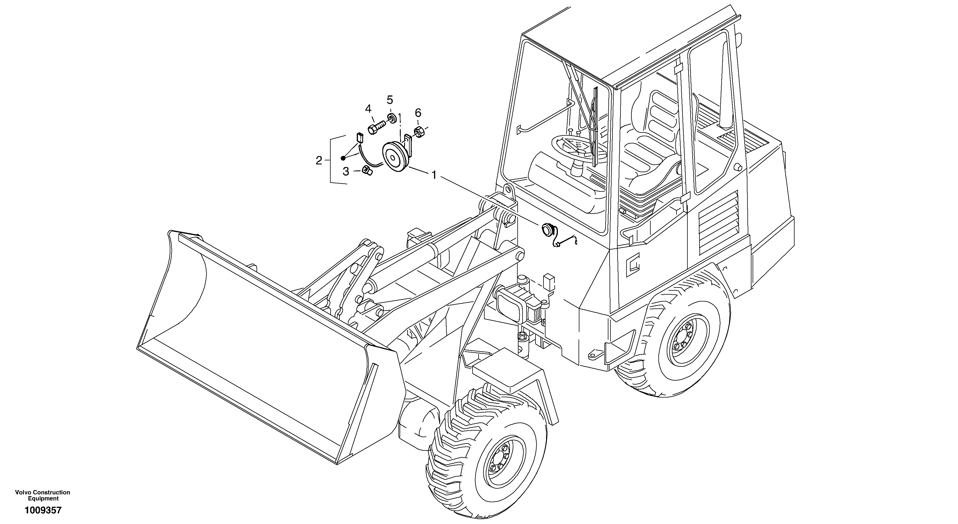 Signal horn — volvo parts diagram