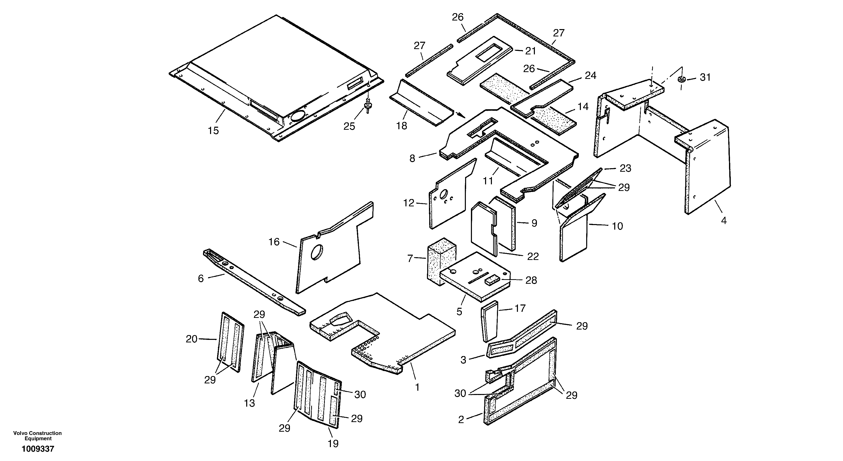 Isolation - Cabine — volvo parts diagram