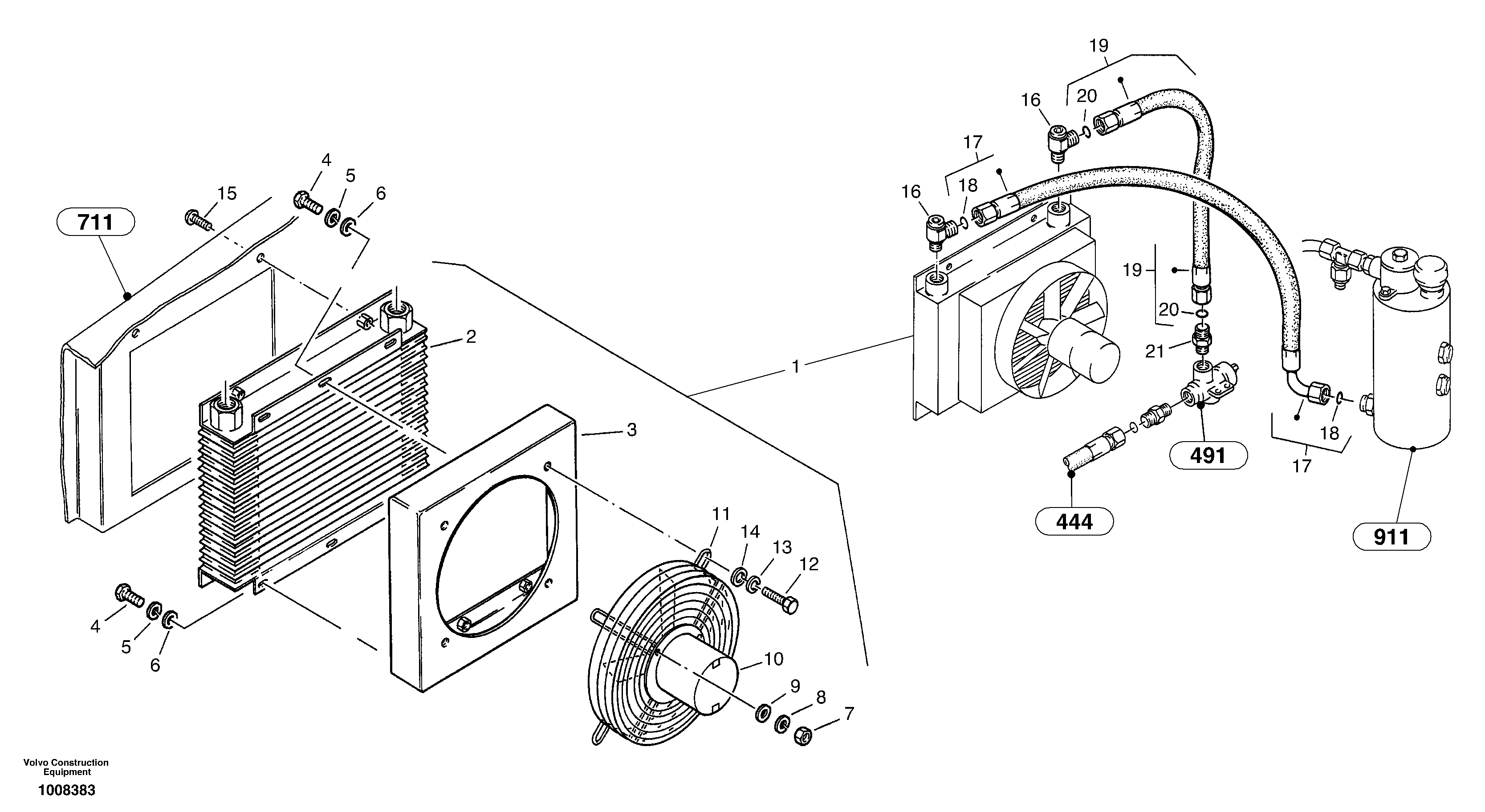 Radiateur - Installation — volvo parts diagram