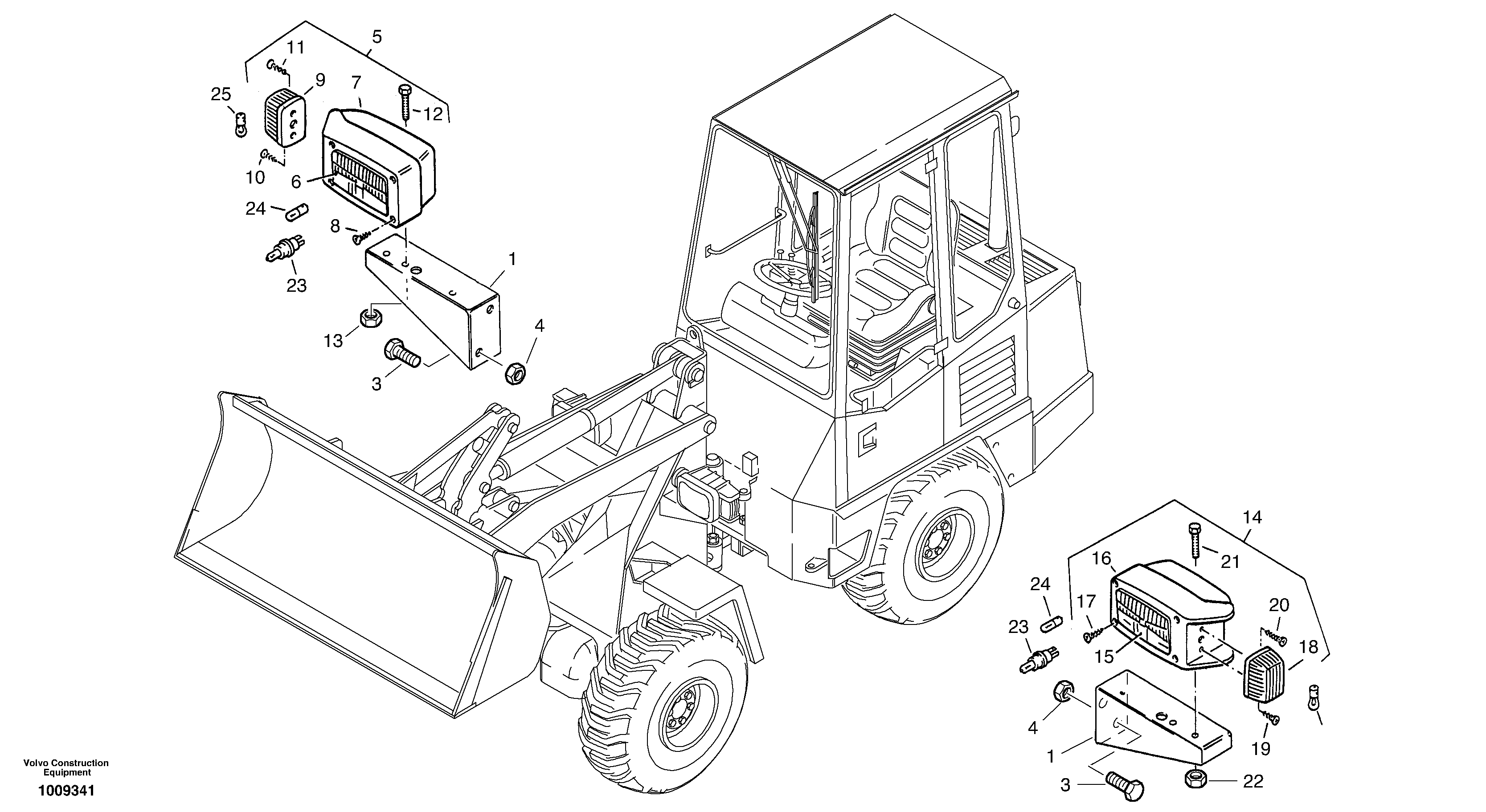 Lighting, front — volvo parts diagram