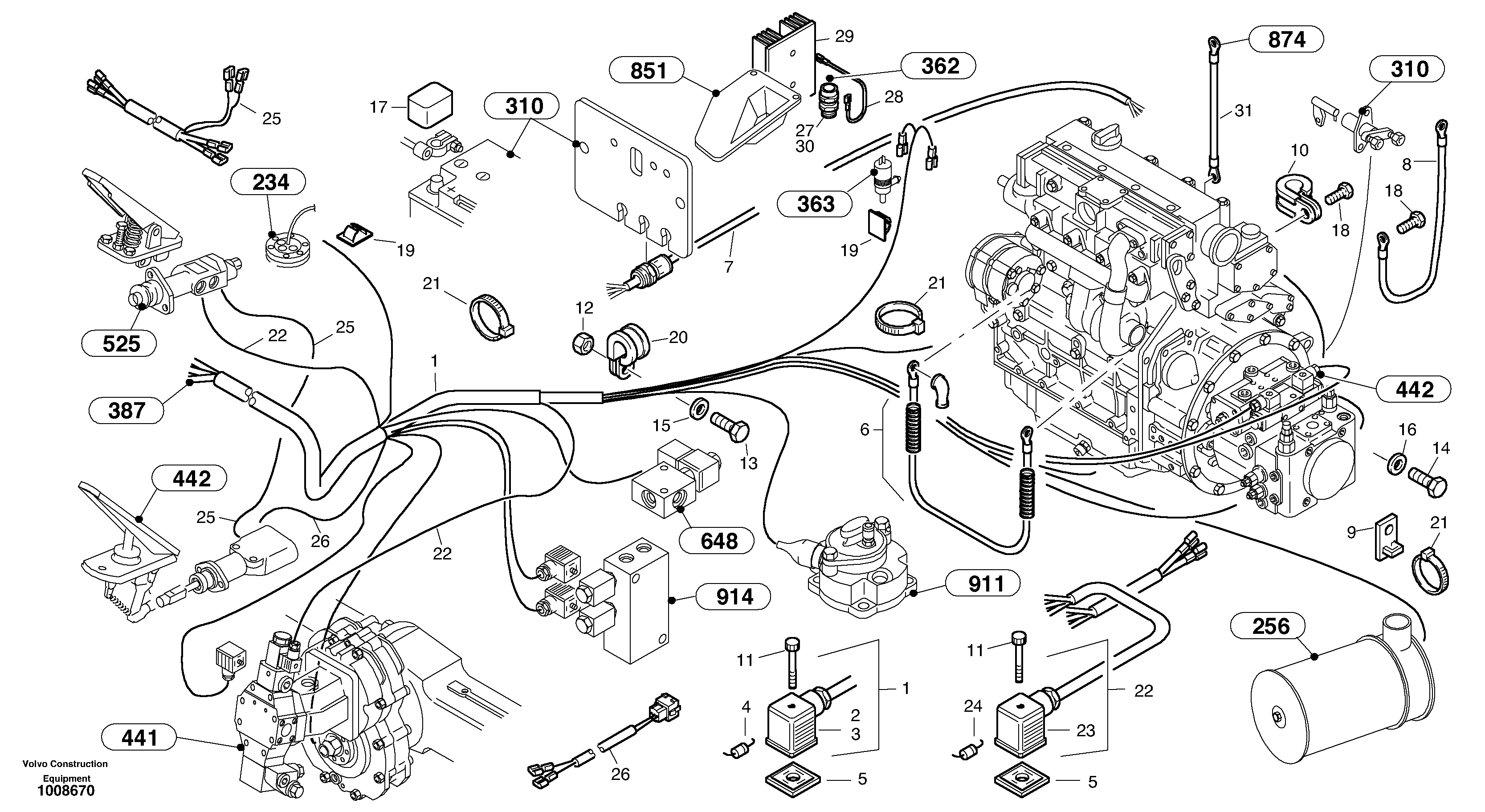 Electric installation — volvo parts diagram