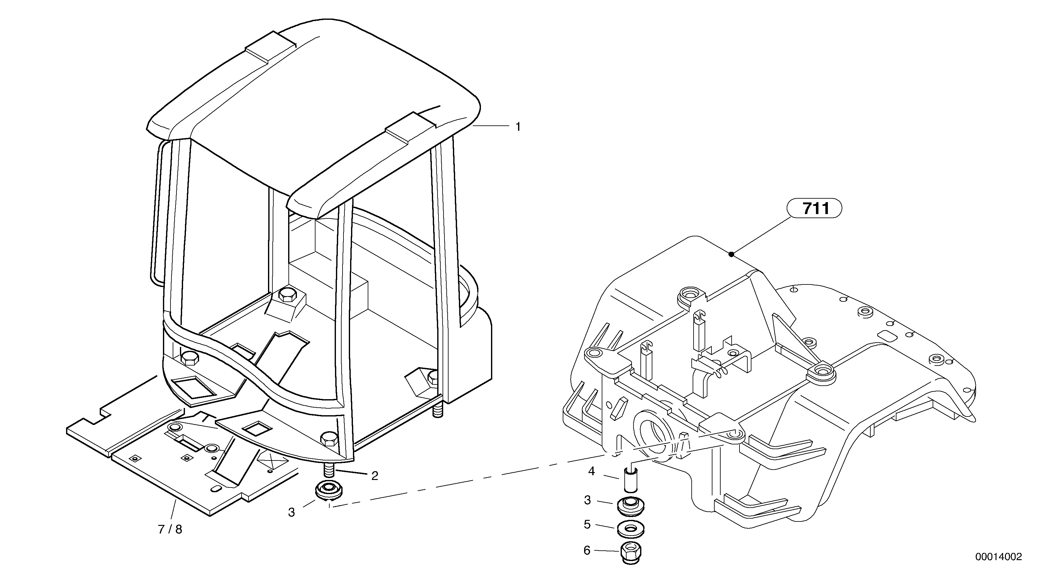 Cab frame — volvo parts diagram