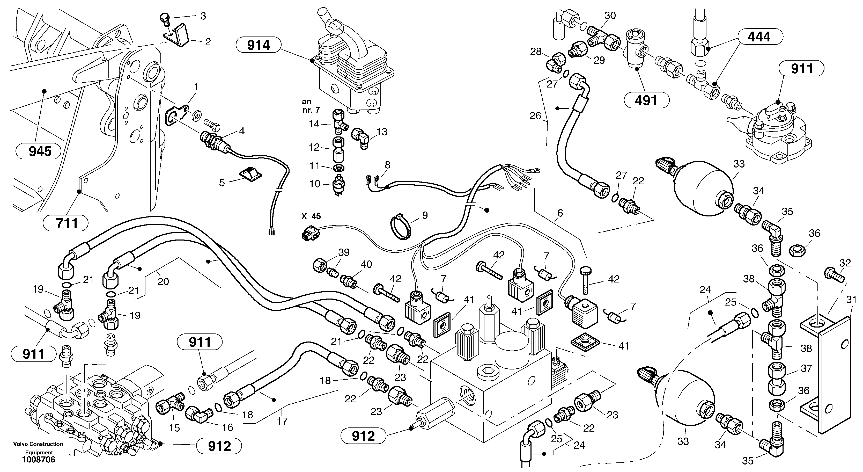 Boom suspension system (BSS) — volvo parts diagram
