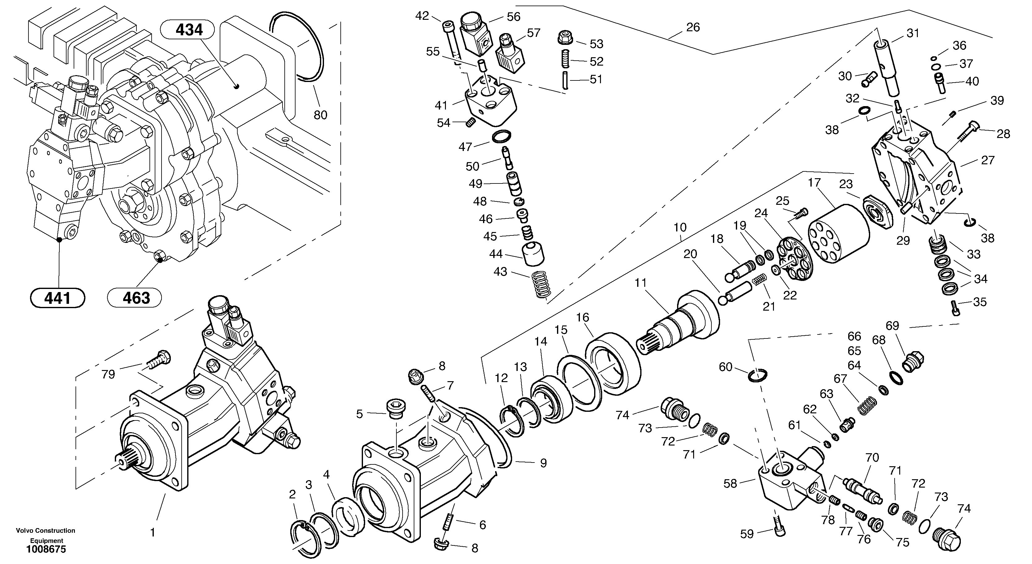 Variable displacement motor 2 — volvo parts diagram
