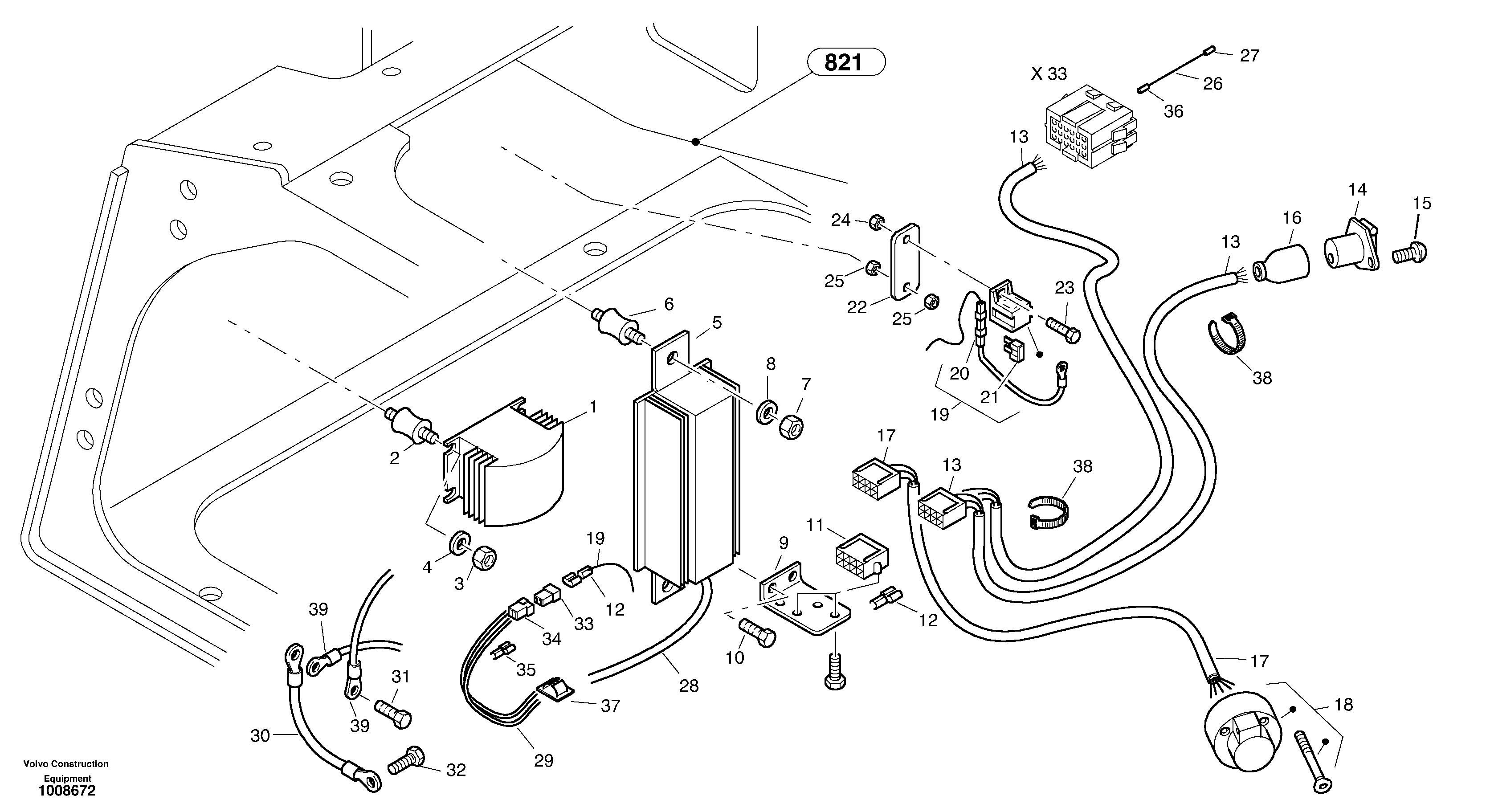Wall socket for trailer — volvo parts diagram