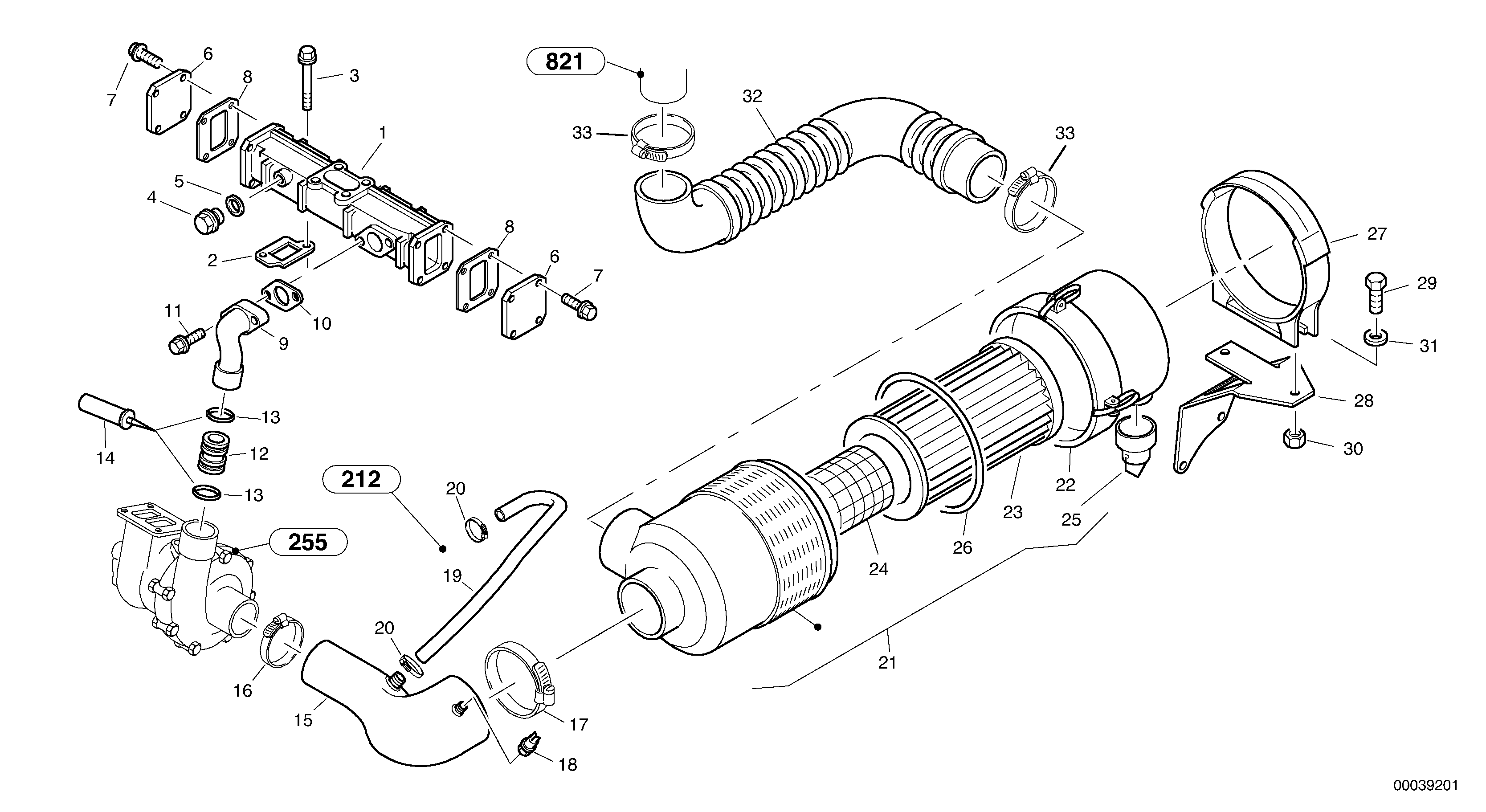 Suction system, filter — volvo parts diagram