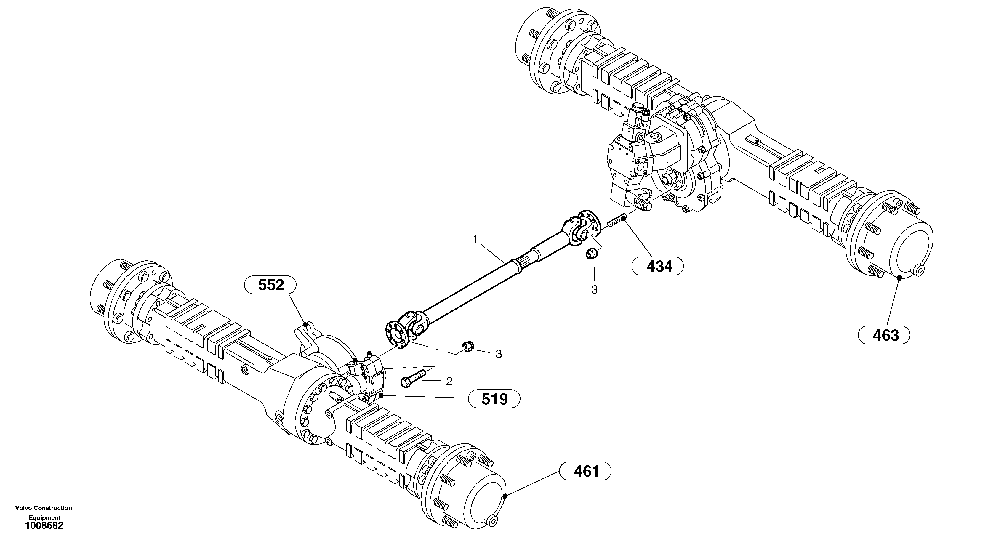 Cardan shaft — volvo parts diagram