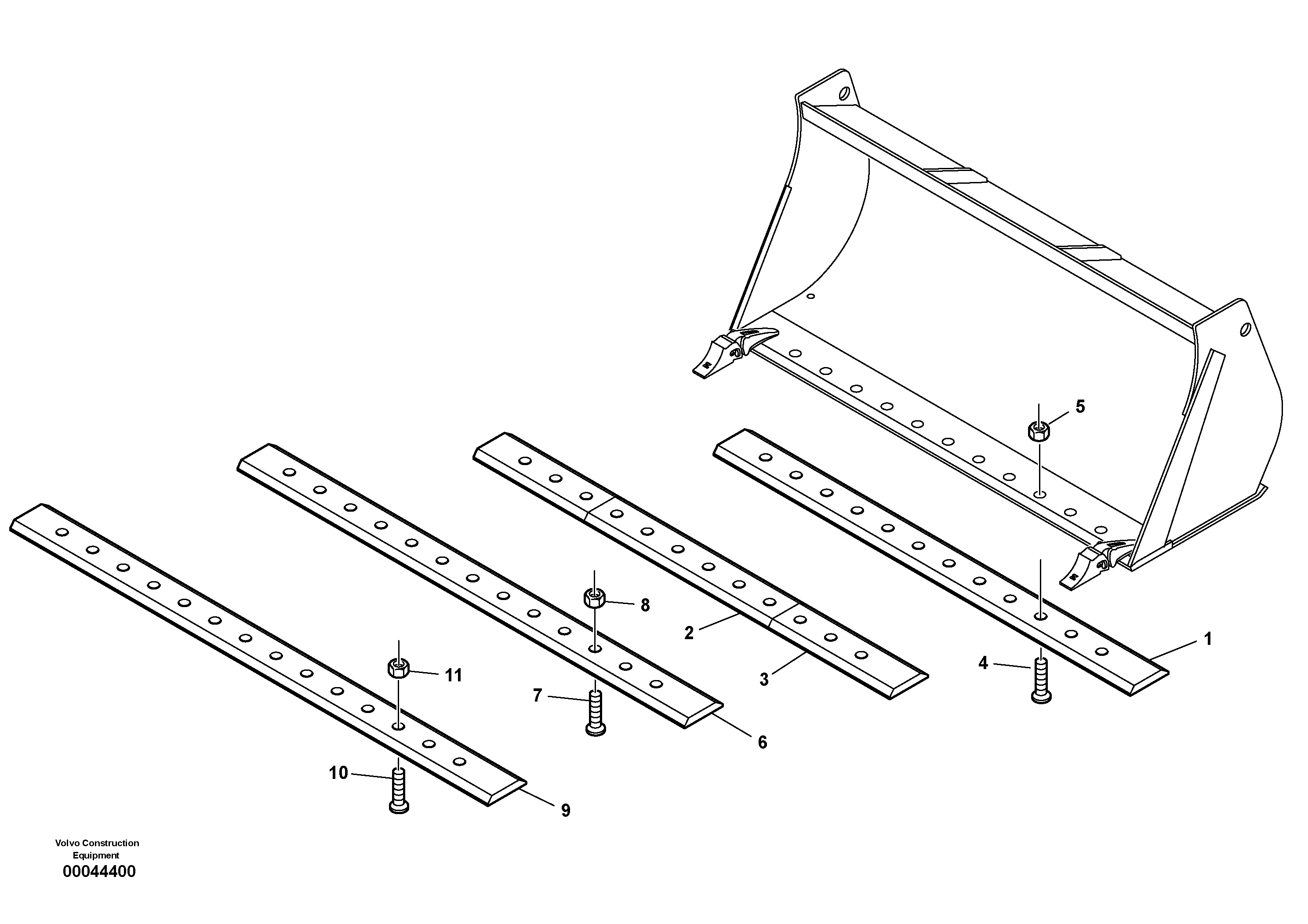 Bolt-on cutting edge — volvo parts diagram
