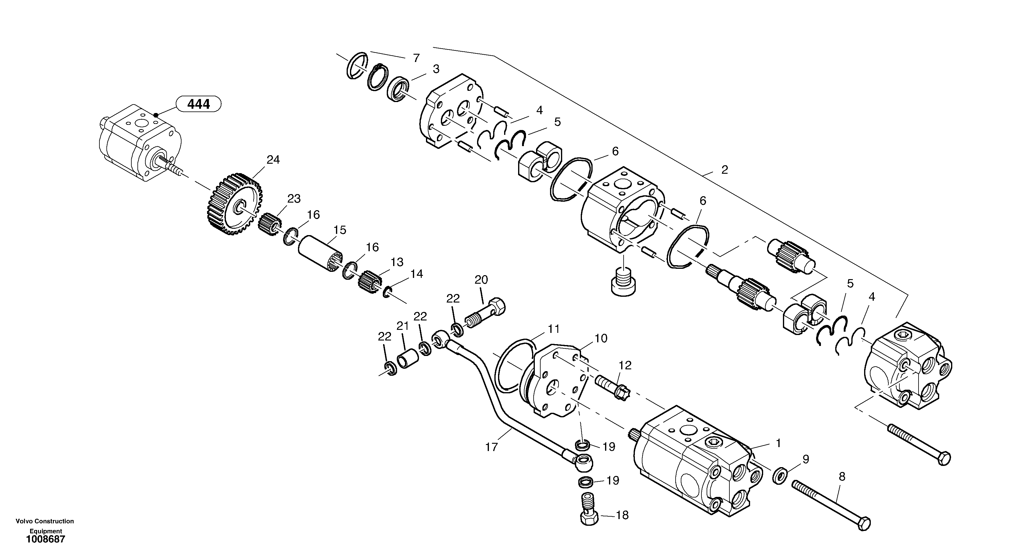 Steering pump — volvo parts diagram