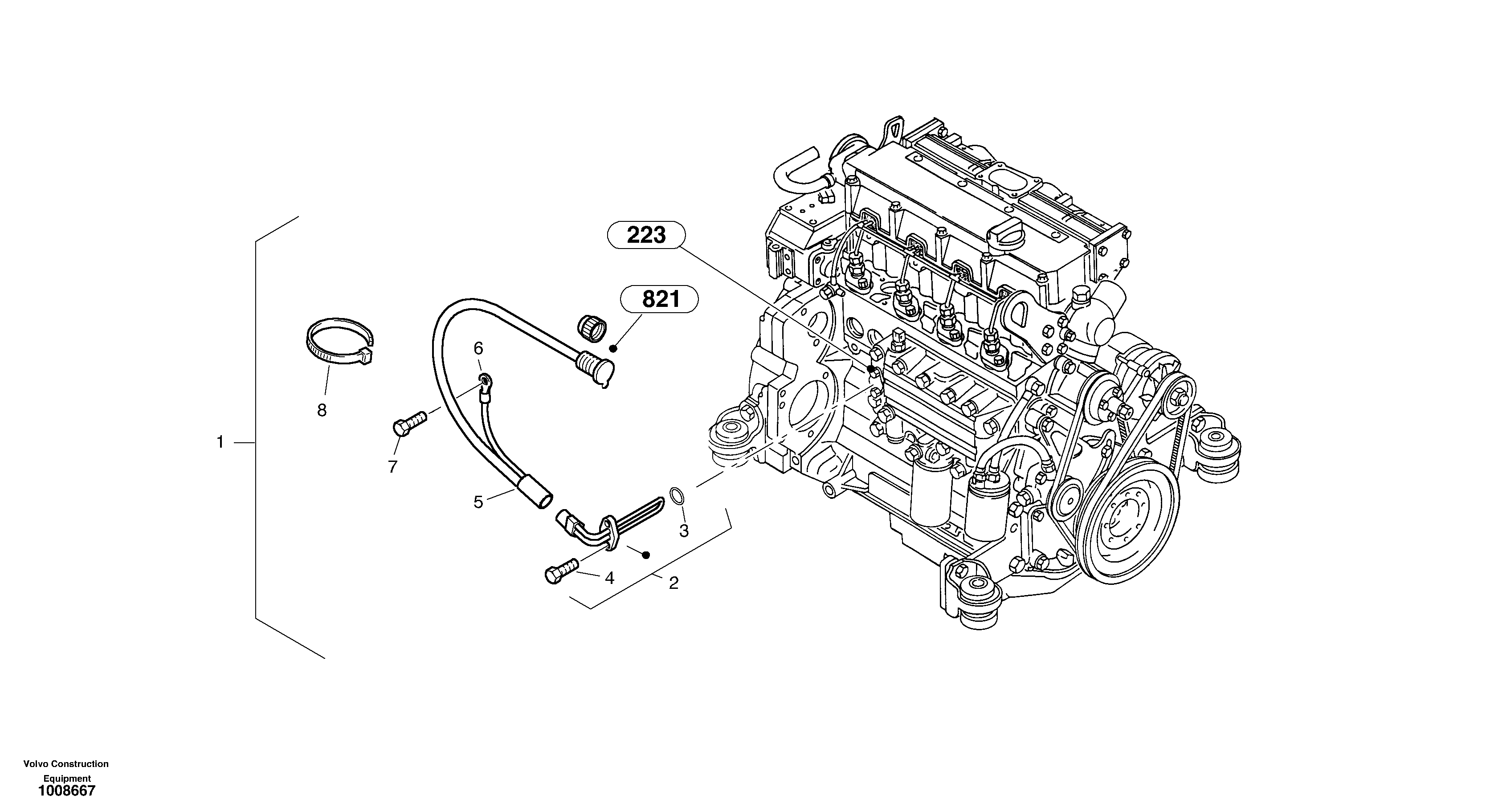 Motor oil preheating — volvo parts diagram