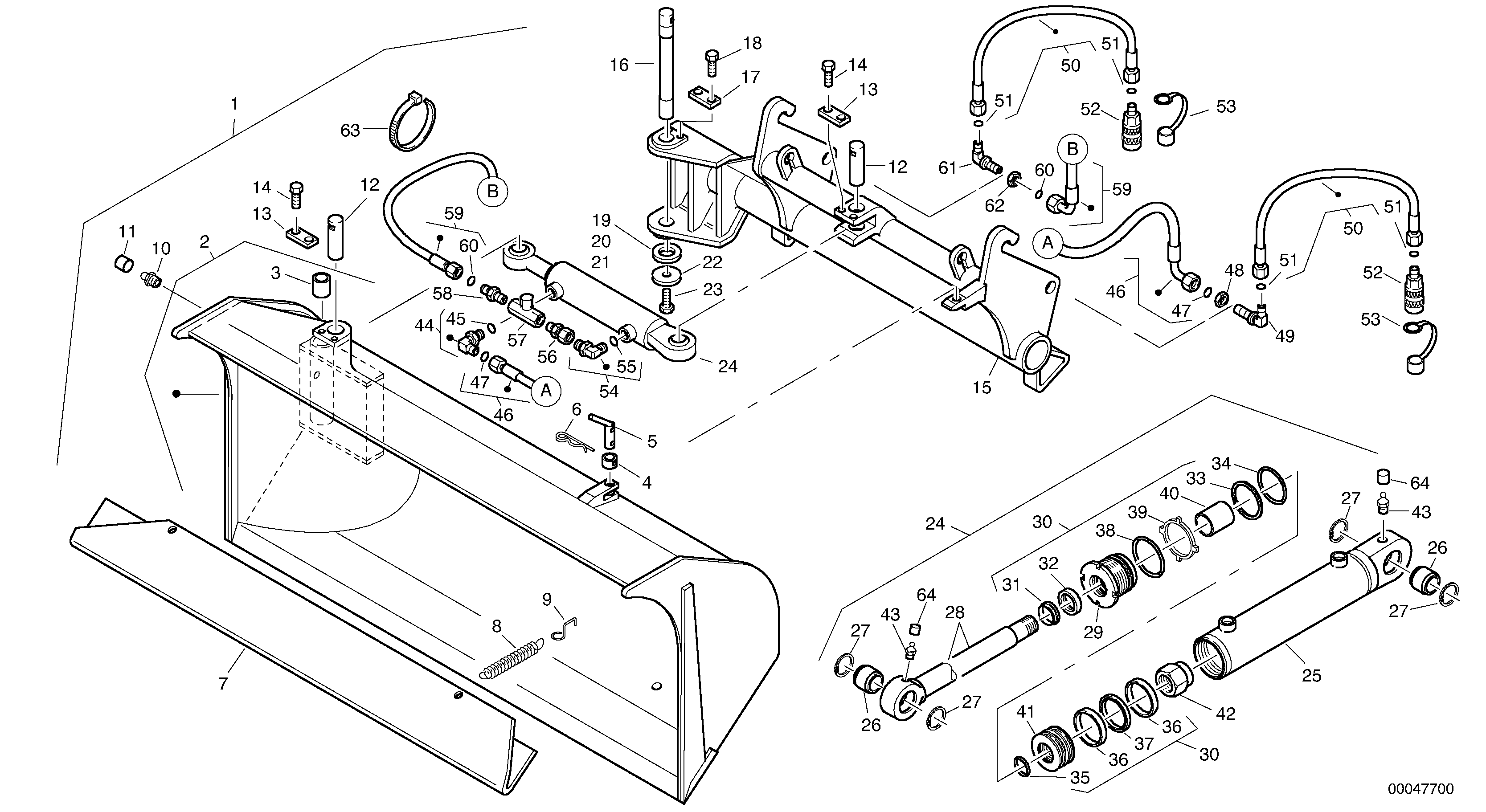 Side tip bucket - TPZ — volvo parts diagram