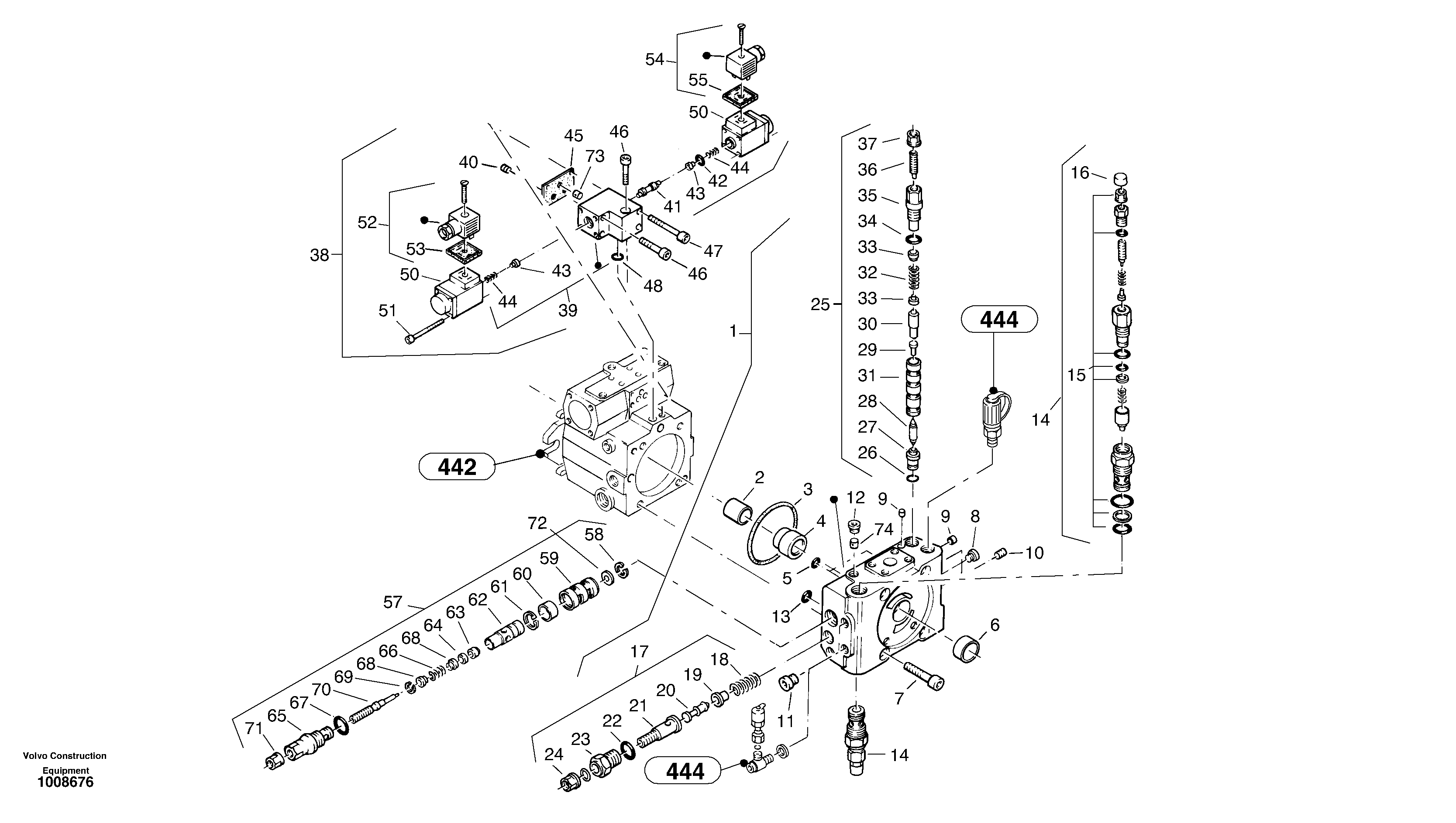 Valves - Variable displacement pump — volvo parts diagram