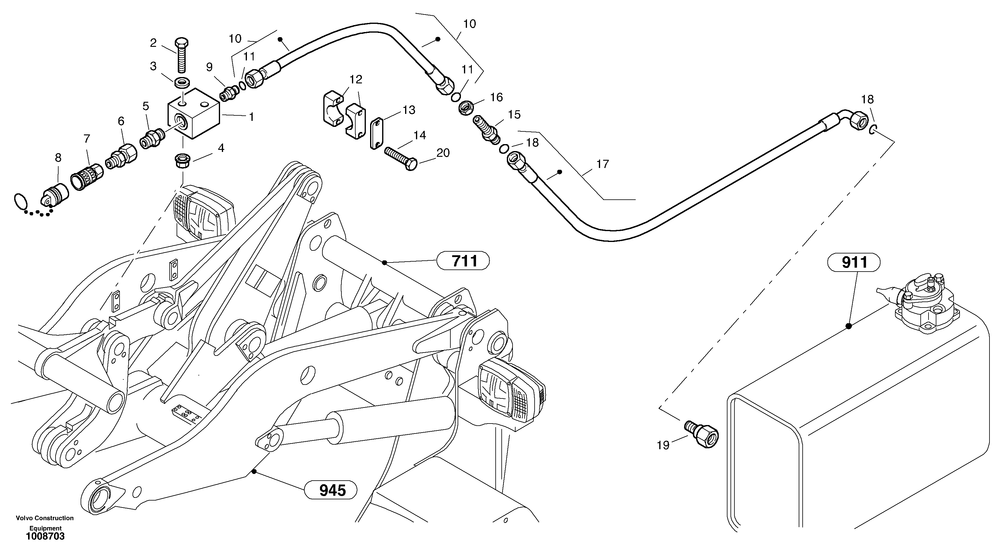 Leakage line - Option — volvo parts diagram