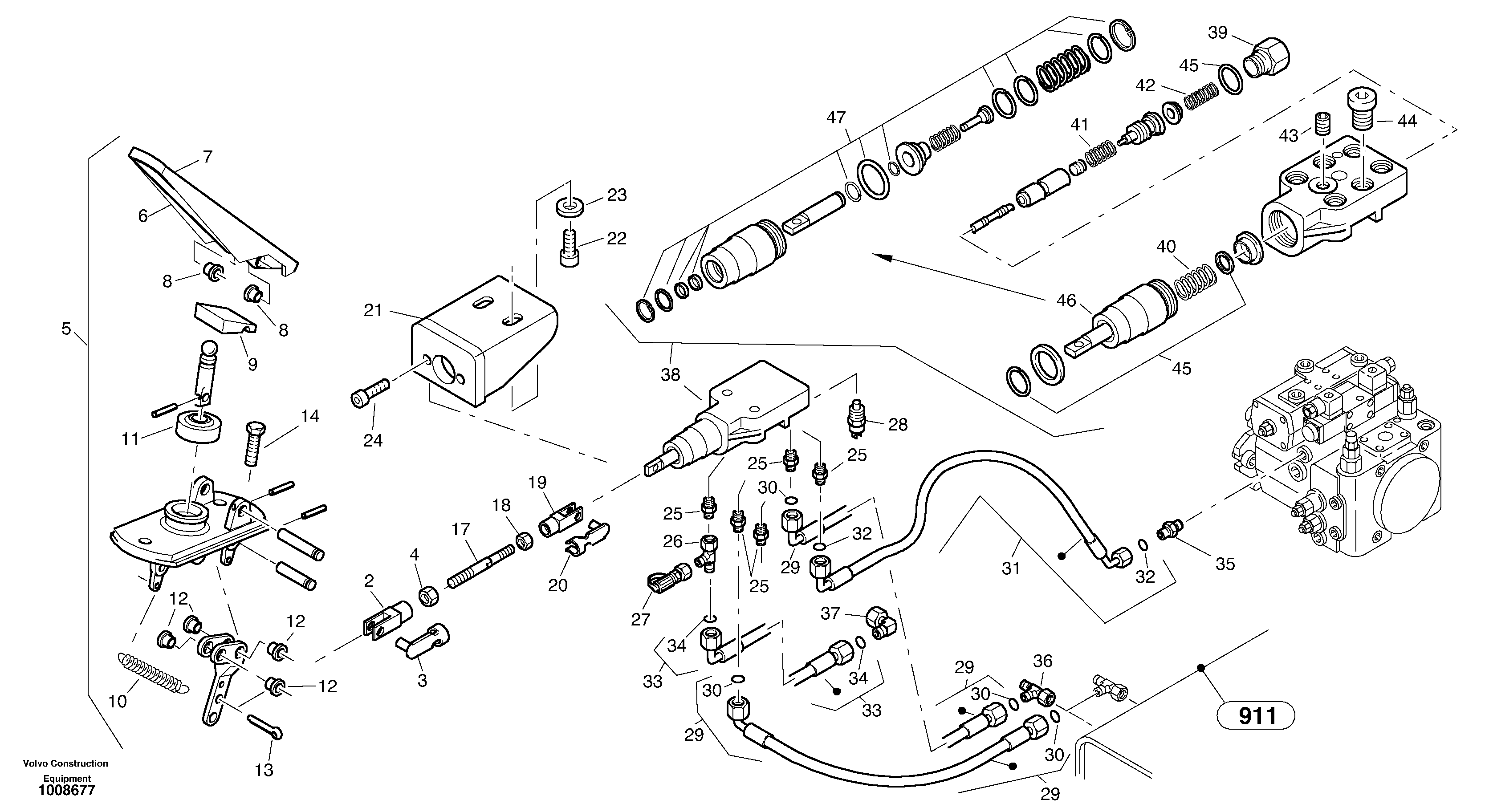 Inch control — volvo parts diagram