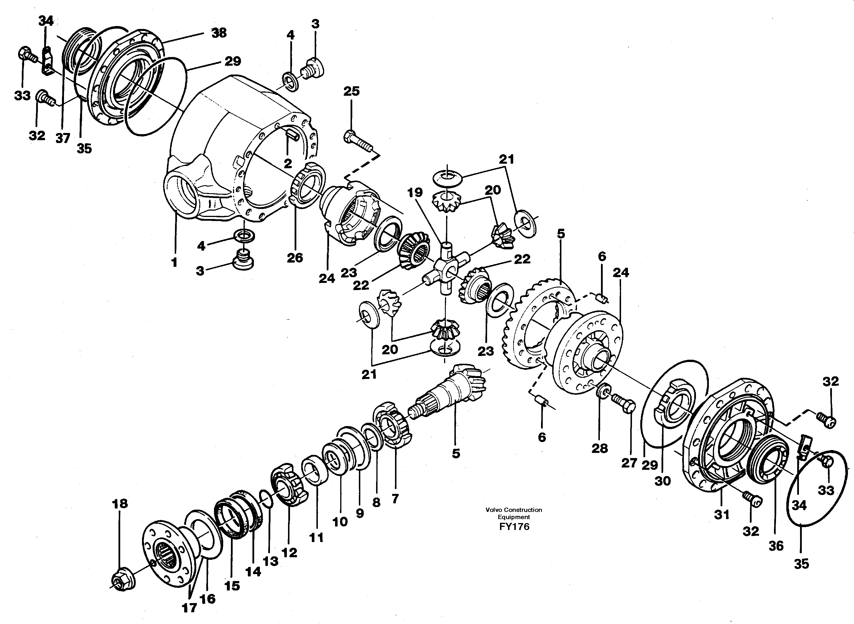 Differential Rear — volvo parts diagram