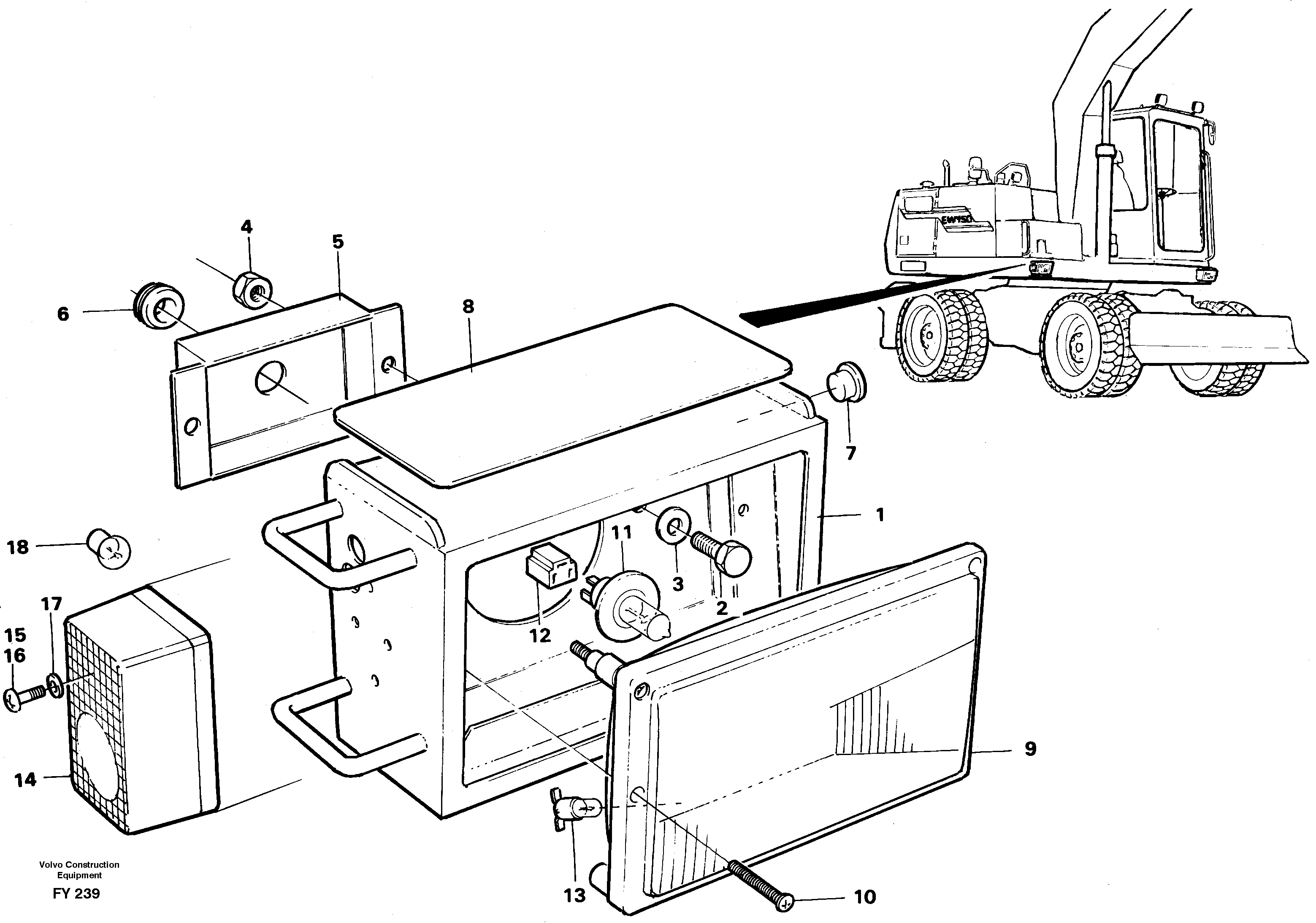Headlamp — volvo parts diagram