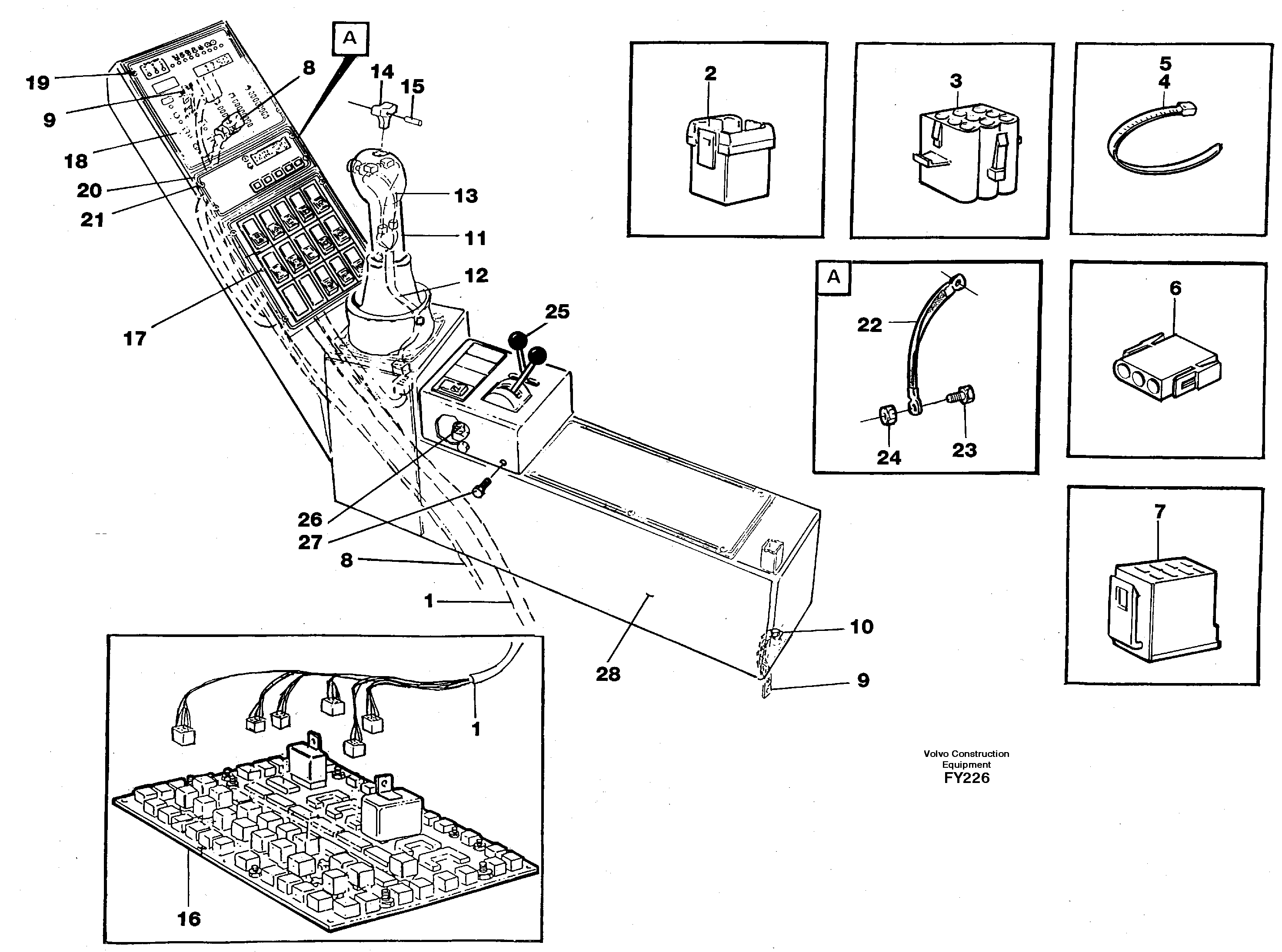 Cable harness, side panel, right — volvo parts diagram