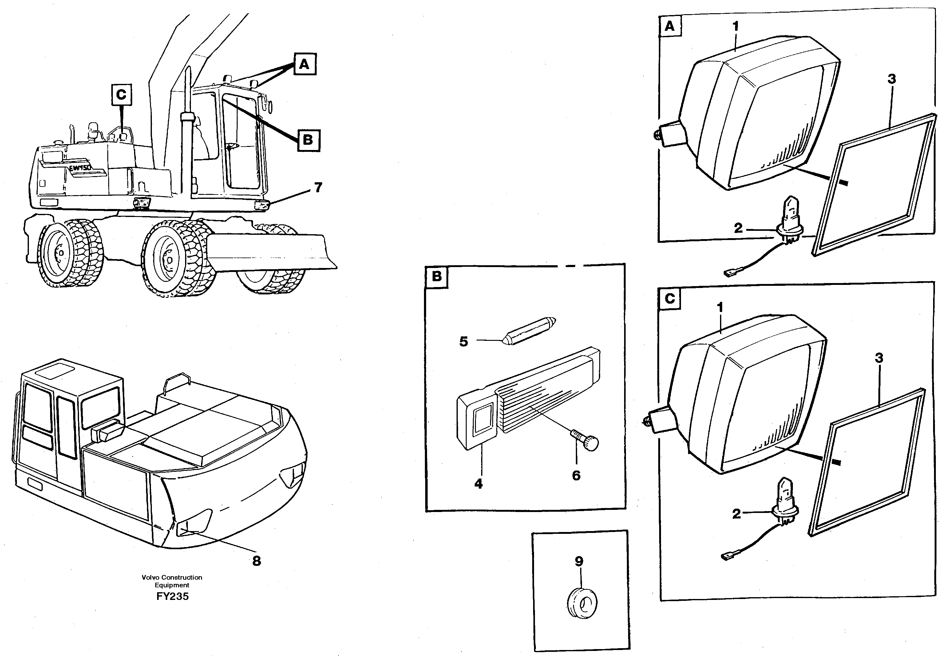 Lighting, front — volvo parts diagram