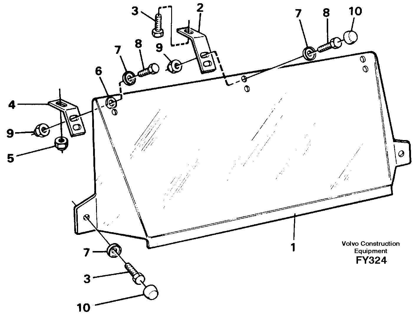 Sun visor, Outer  14250635 — volvo parts diagram