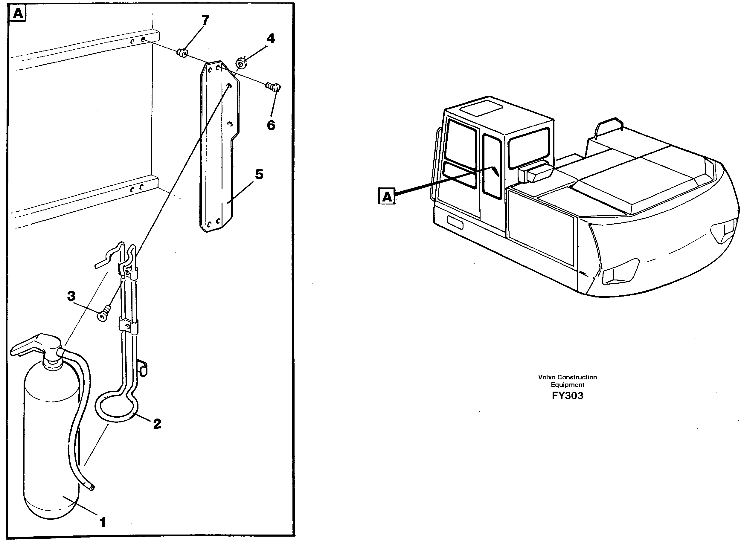 Fire extinguisher  14248861 — volvo parts diagram