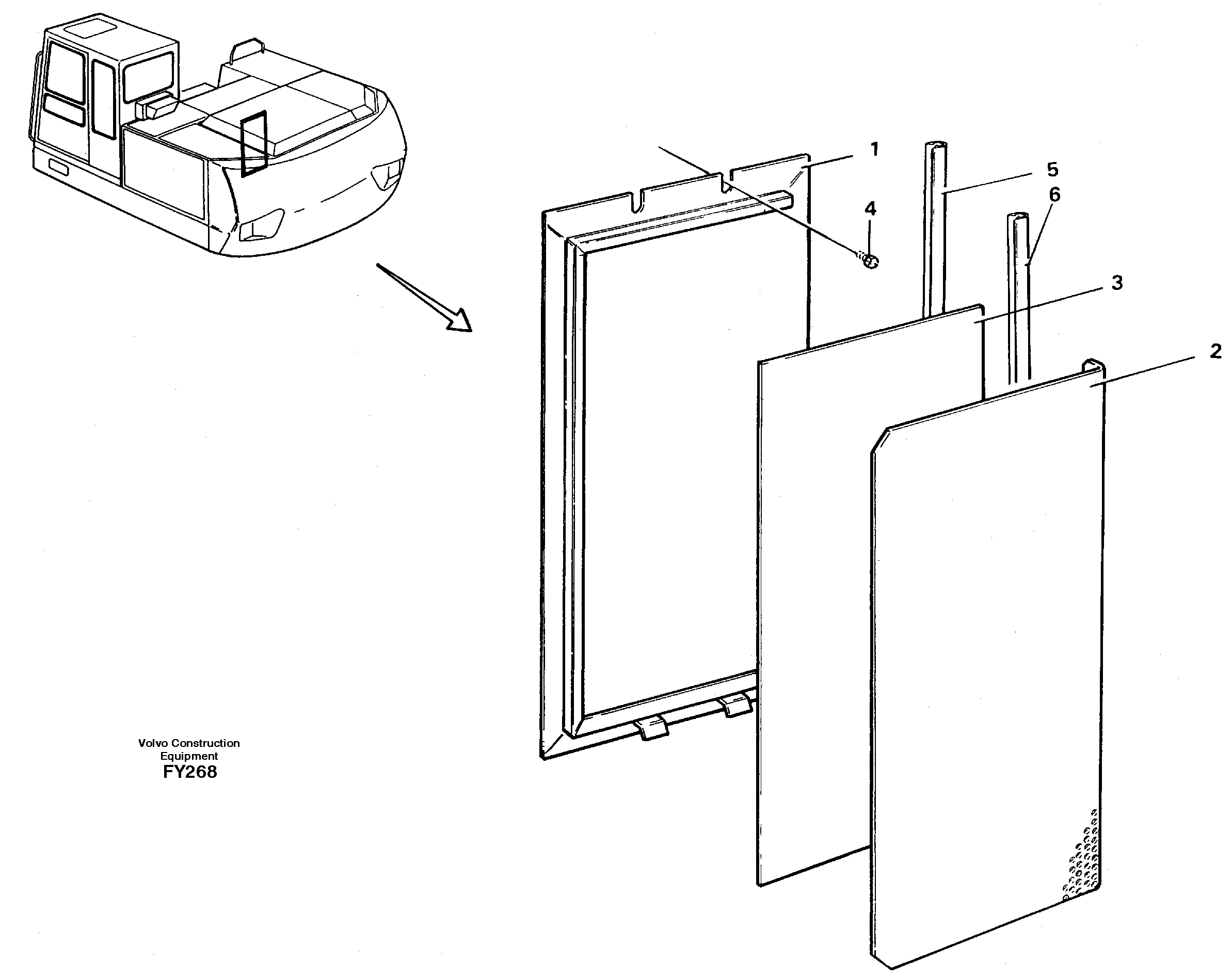 Frame, engine cover rear — volvo parts diagram