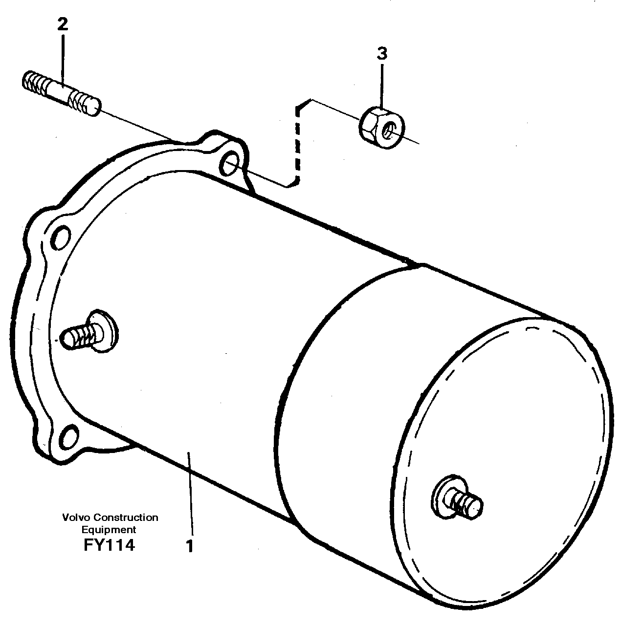 Starter motor, mounting — volvo parts diagram