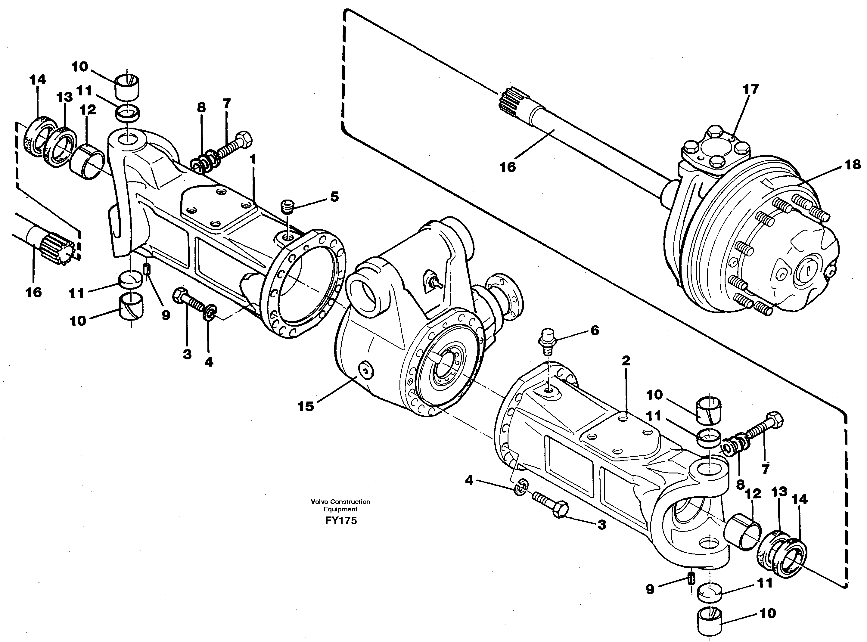 Axle beam — volvo parts diagram