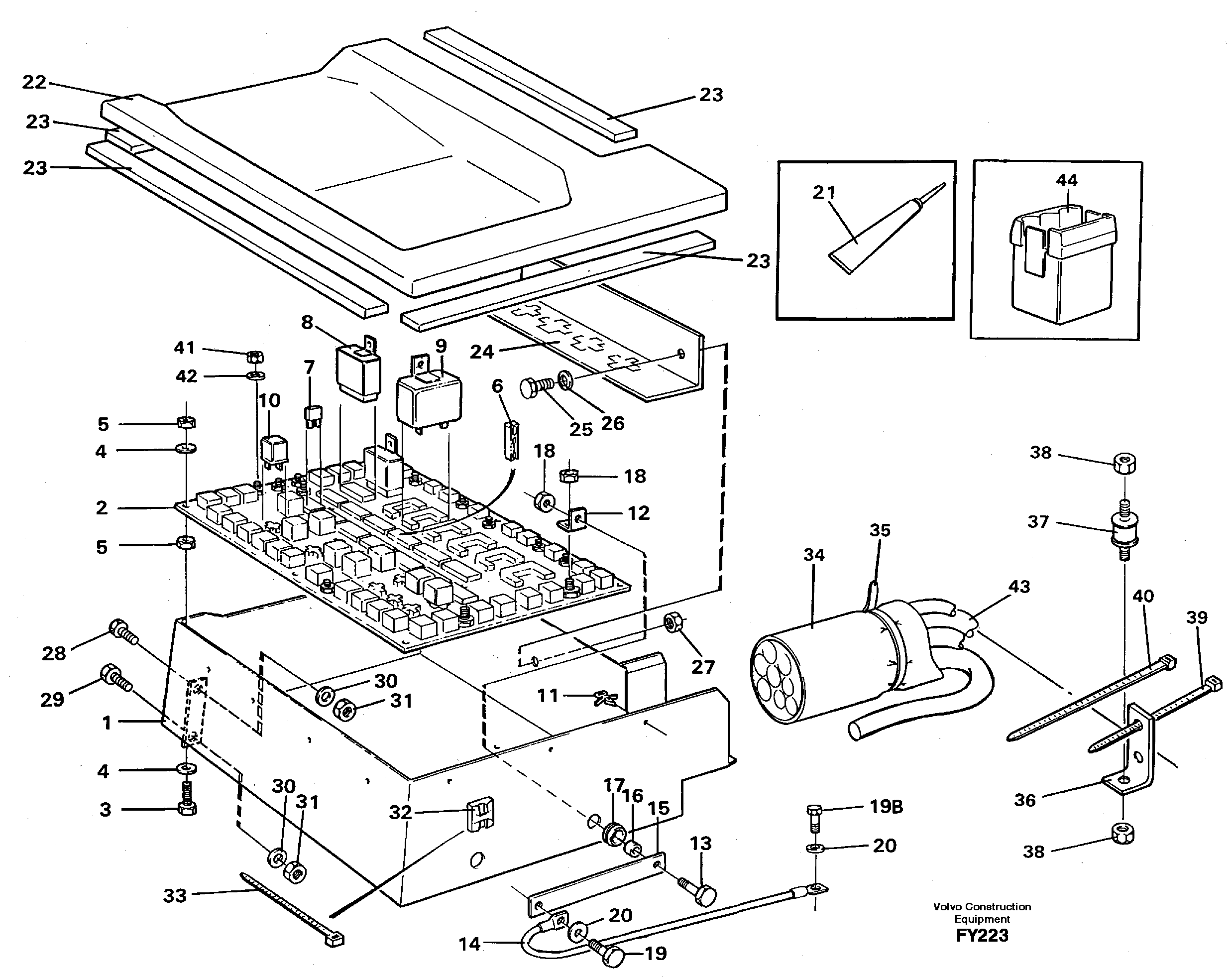 Electrical distribution box — volvo parts diagram