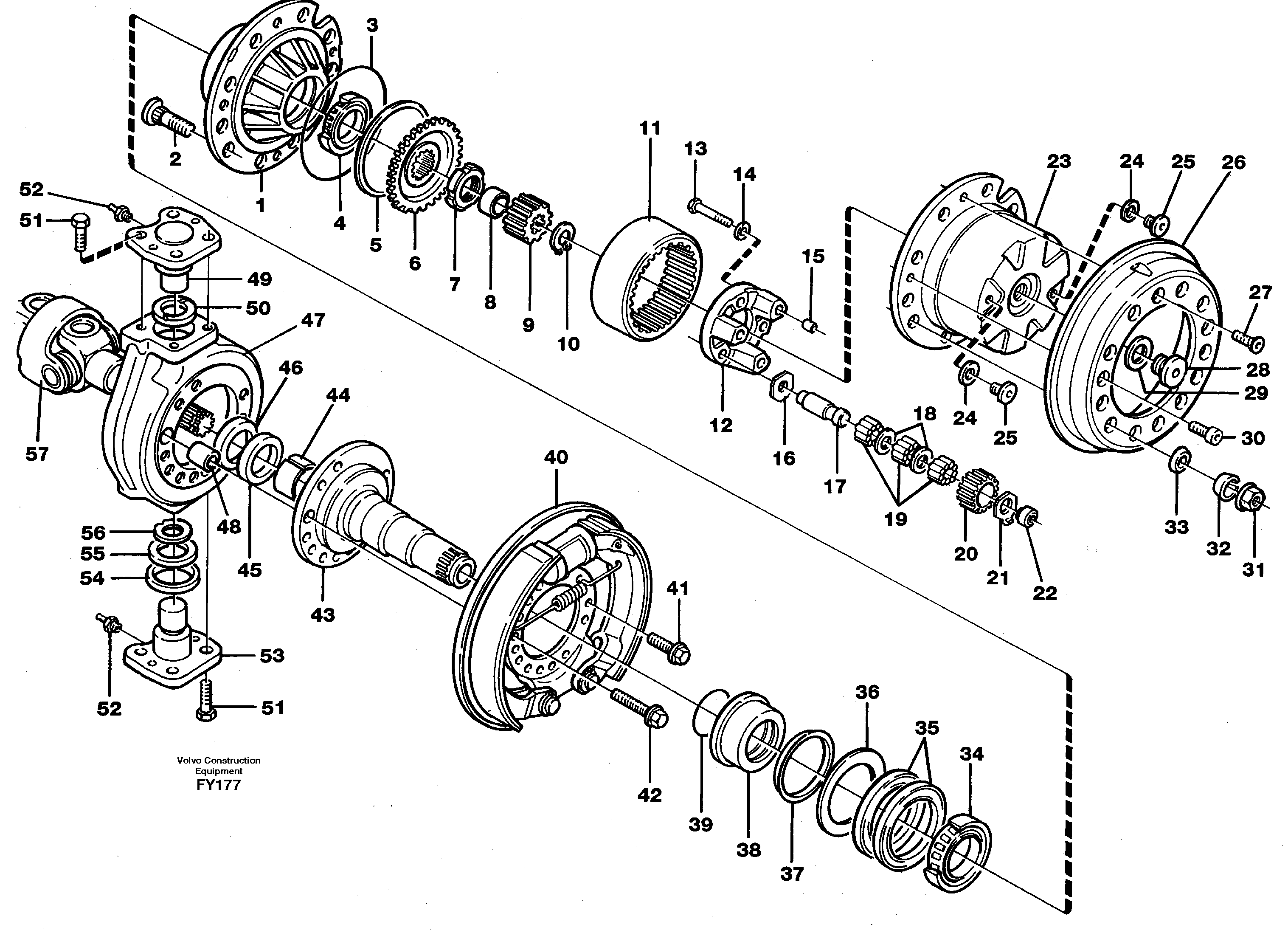 Wheel hub front — volvo parts diagram