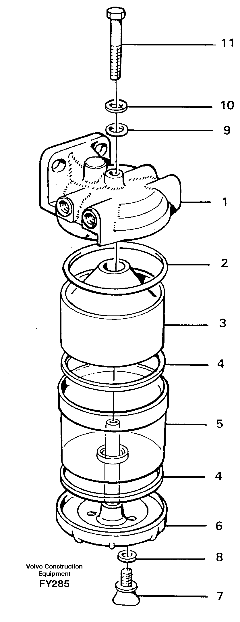 Water separator — volvo parts diagram