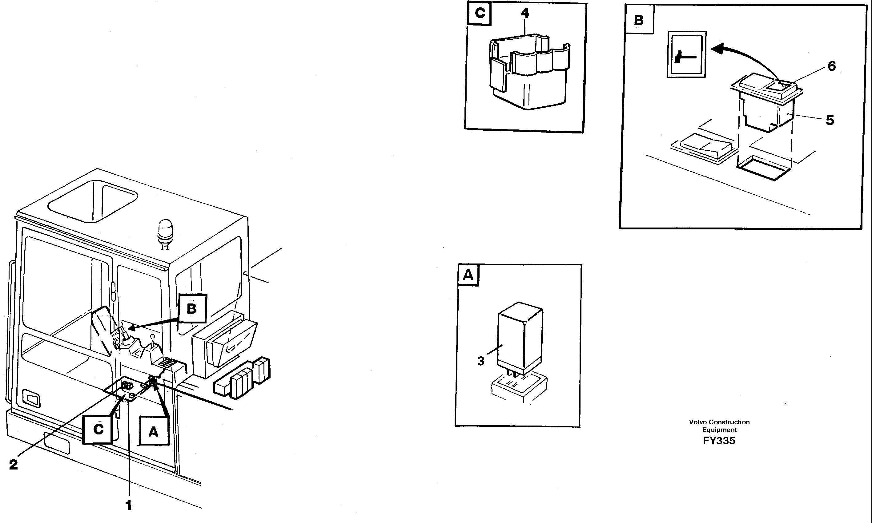 Electric installation for hammer  14253736 — volvo parts diagram