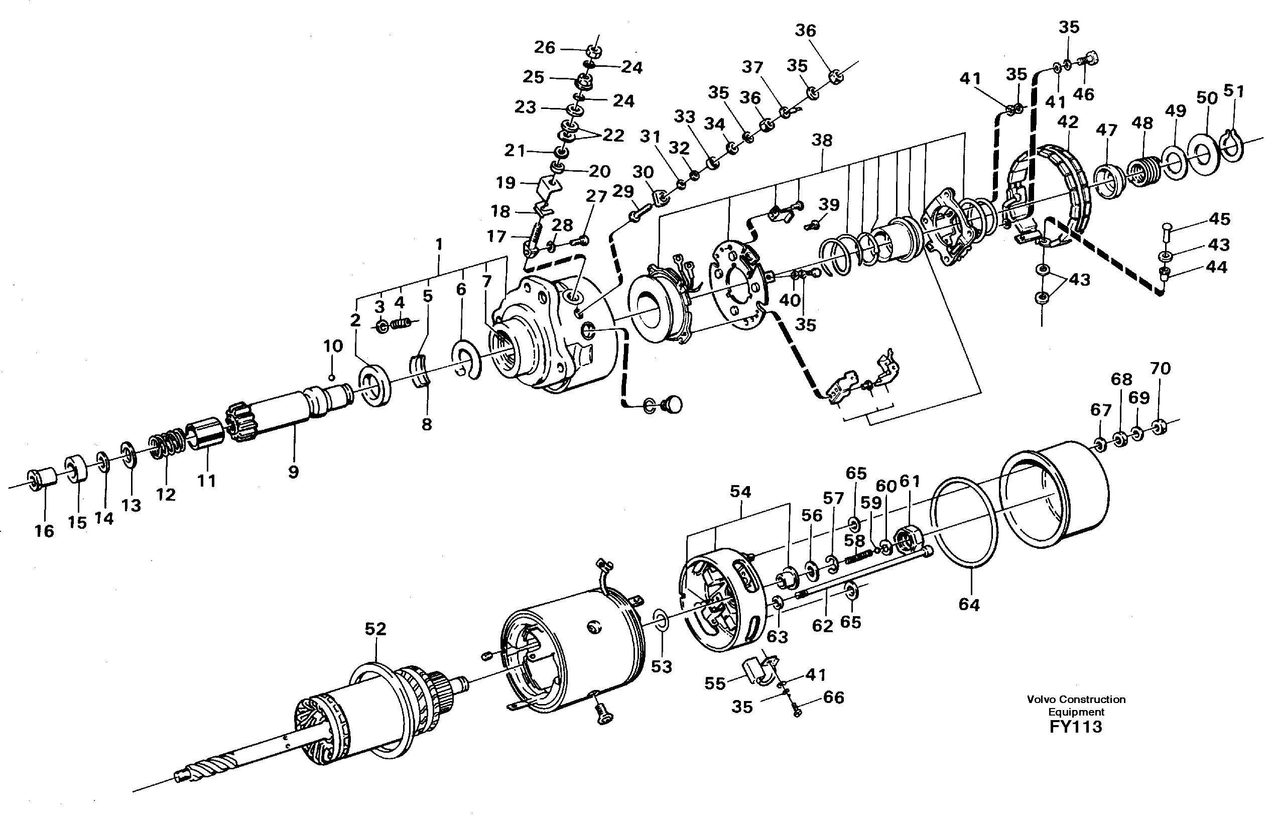 Starter motor — volvo parts diagram