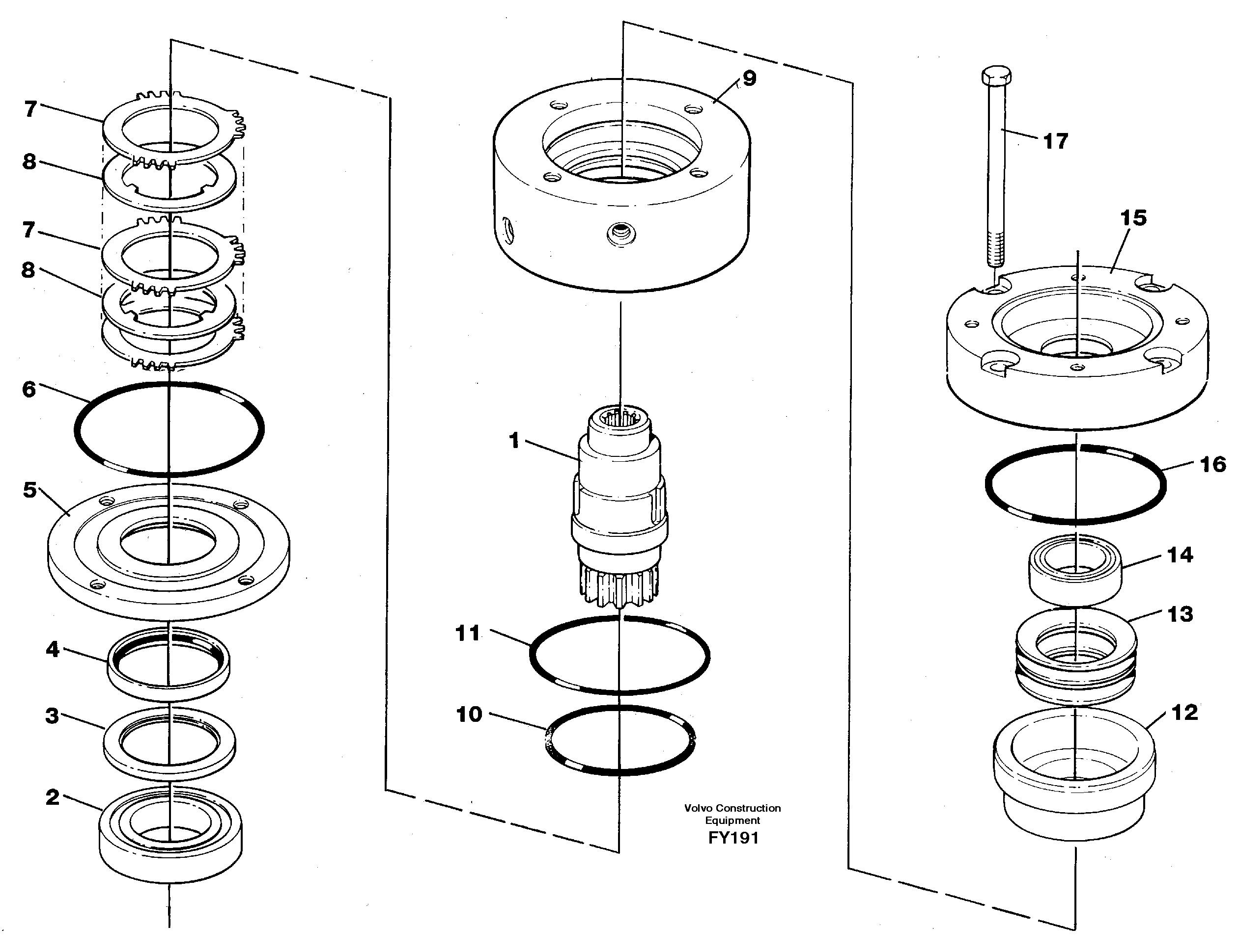 Slewing brake — volvo parts diagram