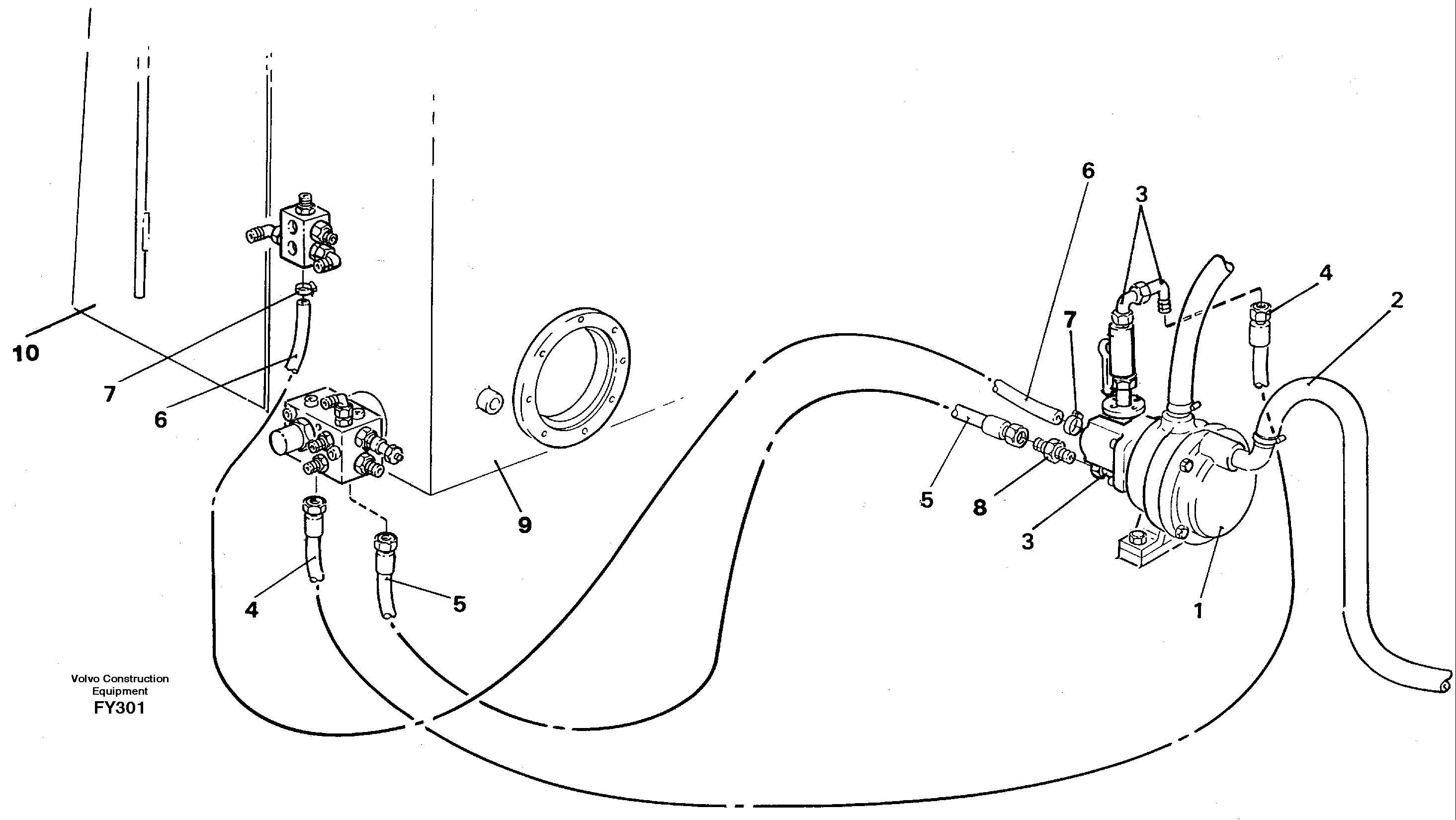 Hydraulic system, fuel pump — volvo parts diagram