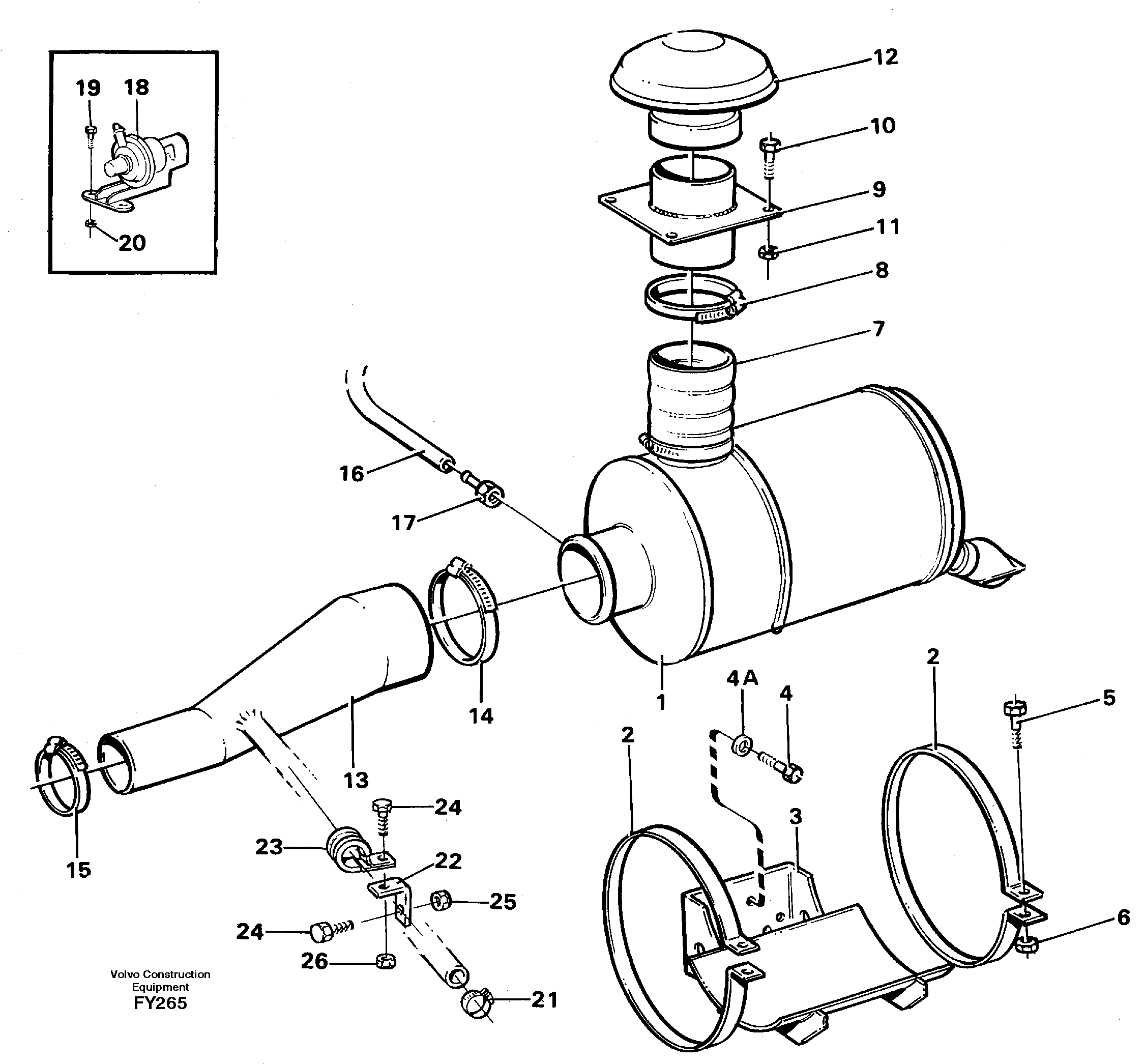 Air filter, mounting — volvo parts diagram