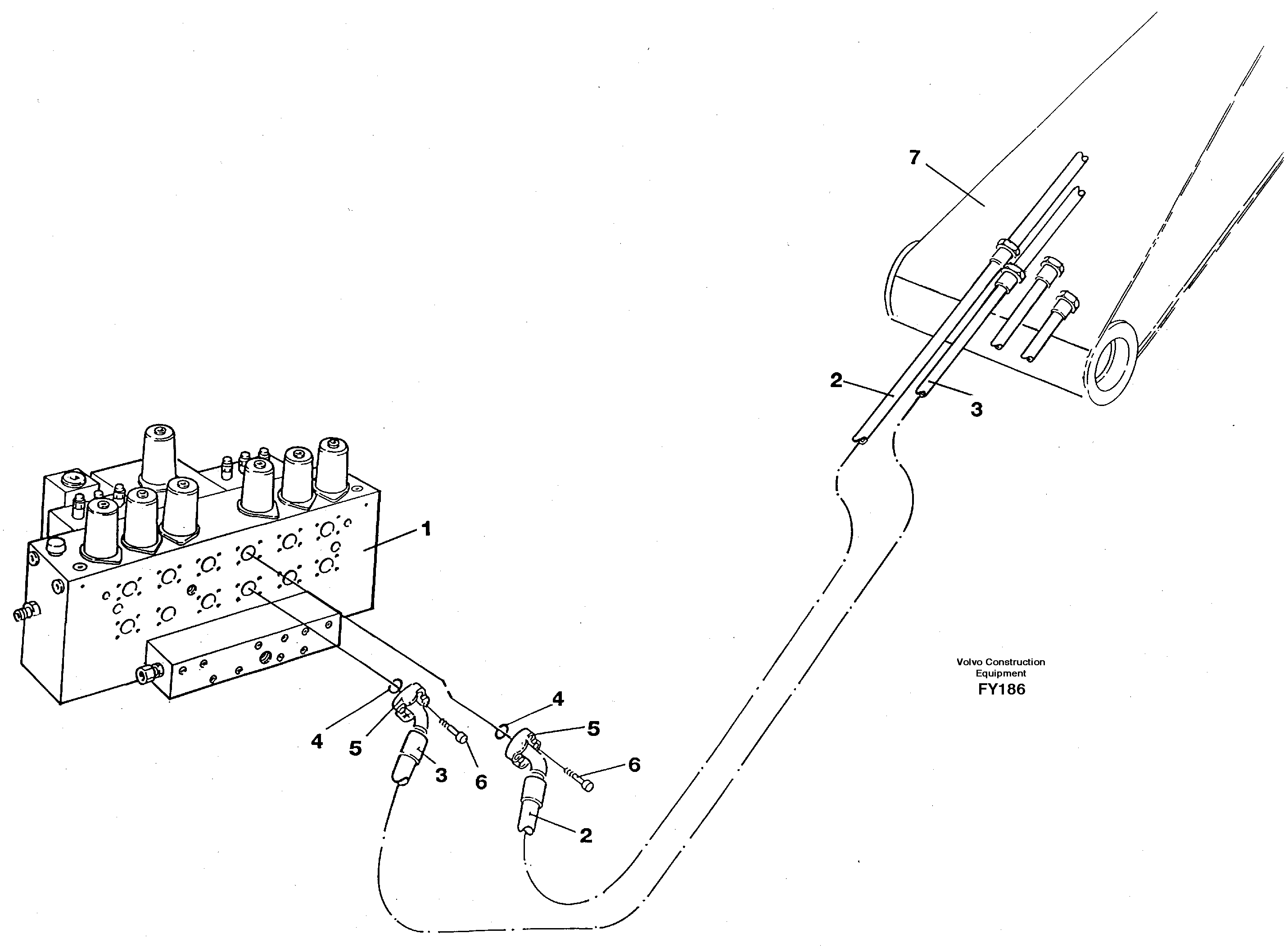 Hydraulic system, bucket — volvo parts diagram