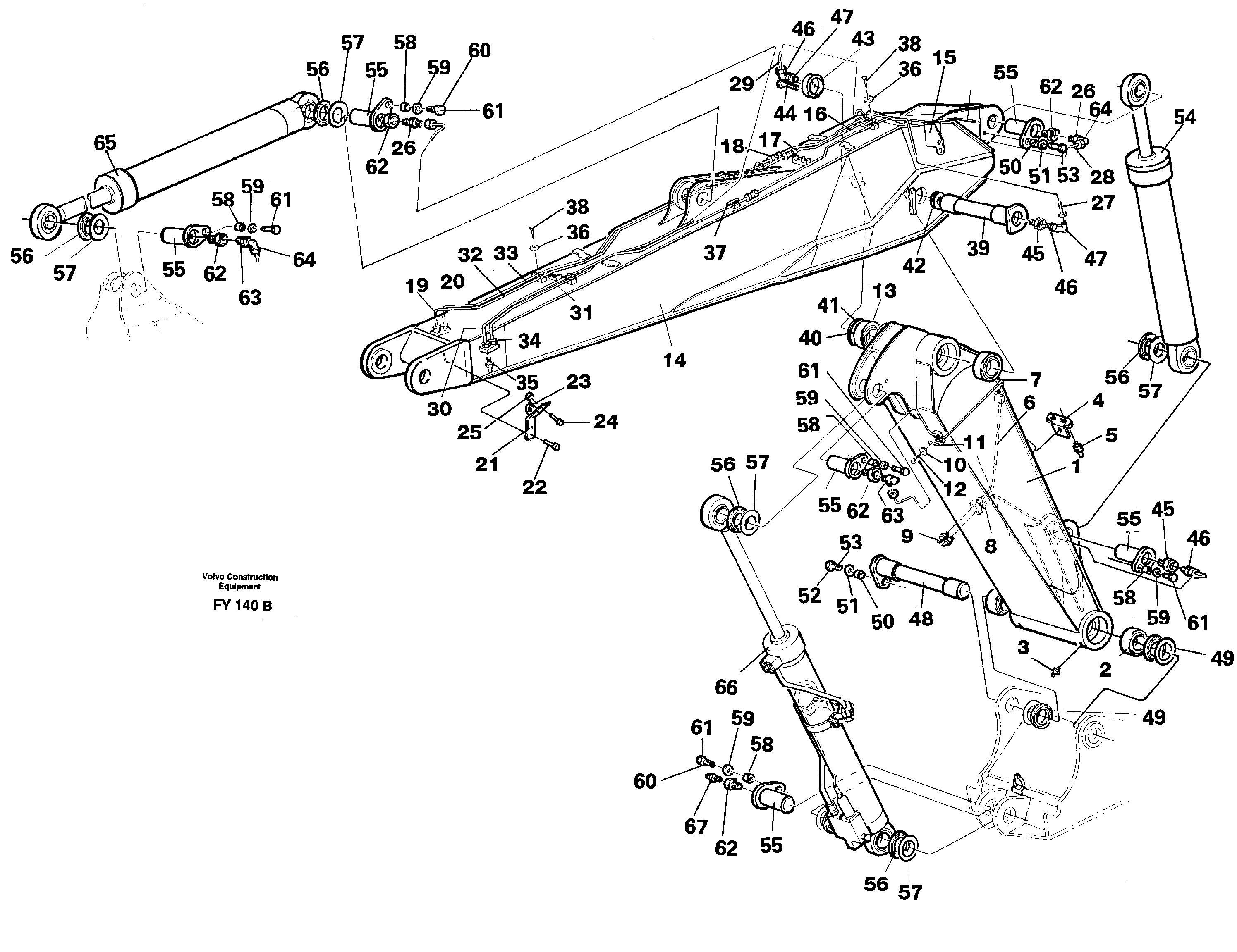 Adjustable boom  14267962 — volvo parts diagram