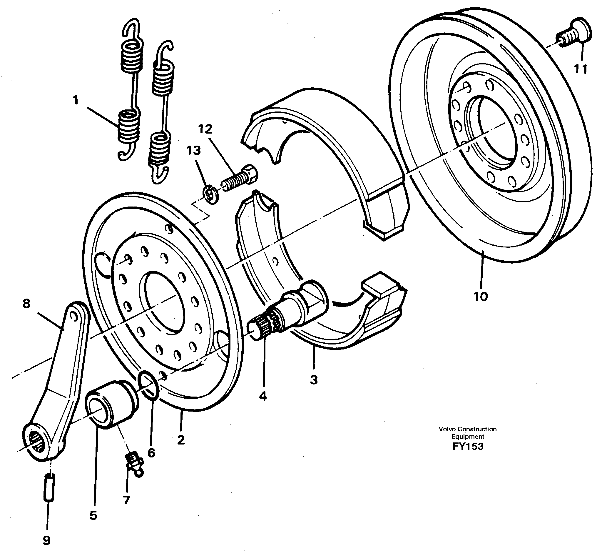 Universaljoint brake — volvo parts diagram