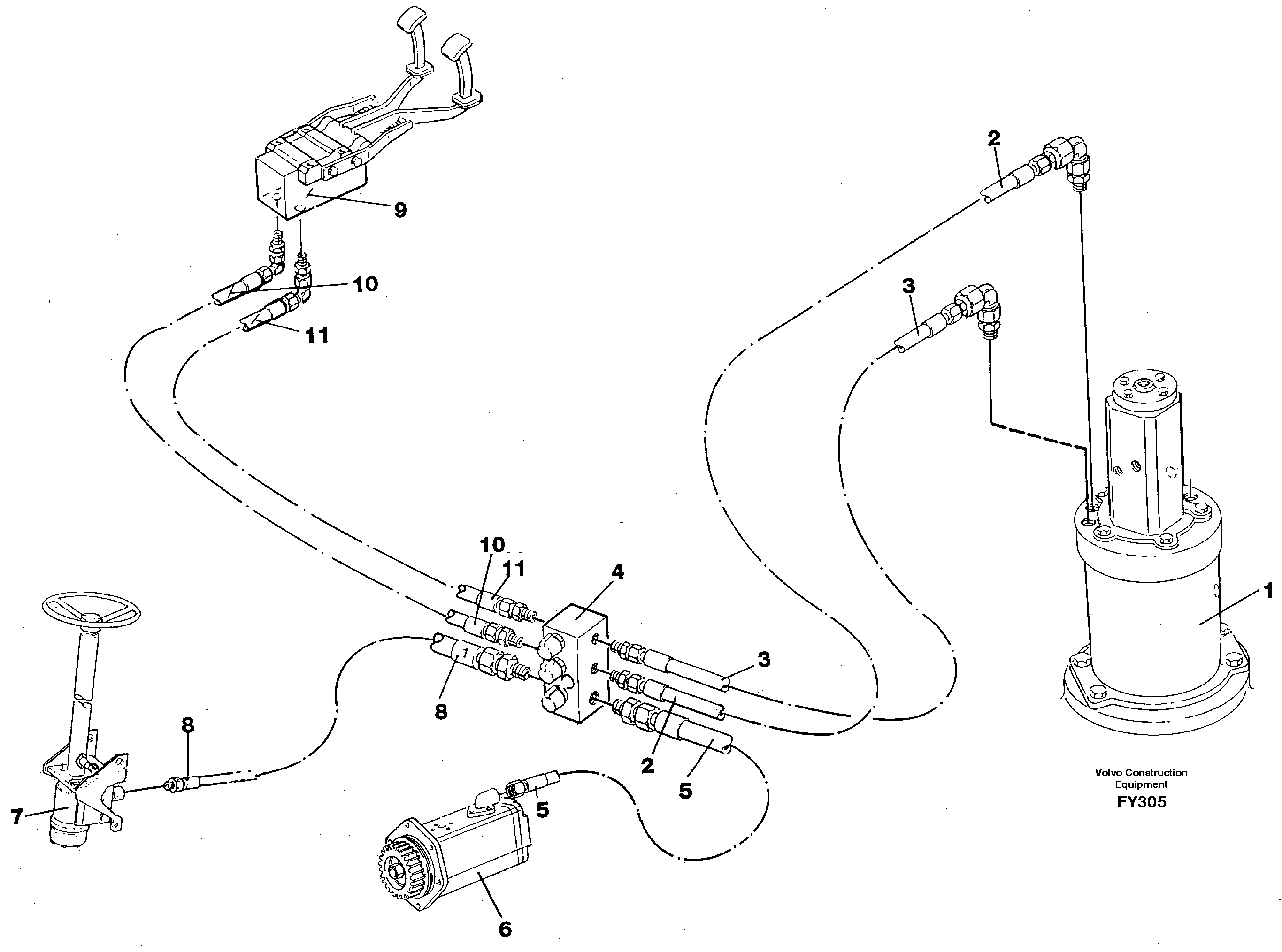 Servohydraulik, travel — volvo parts diagram