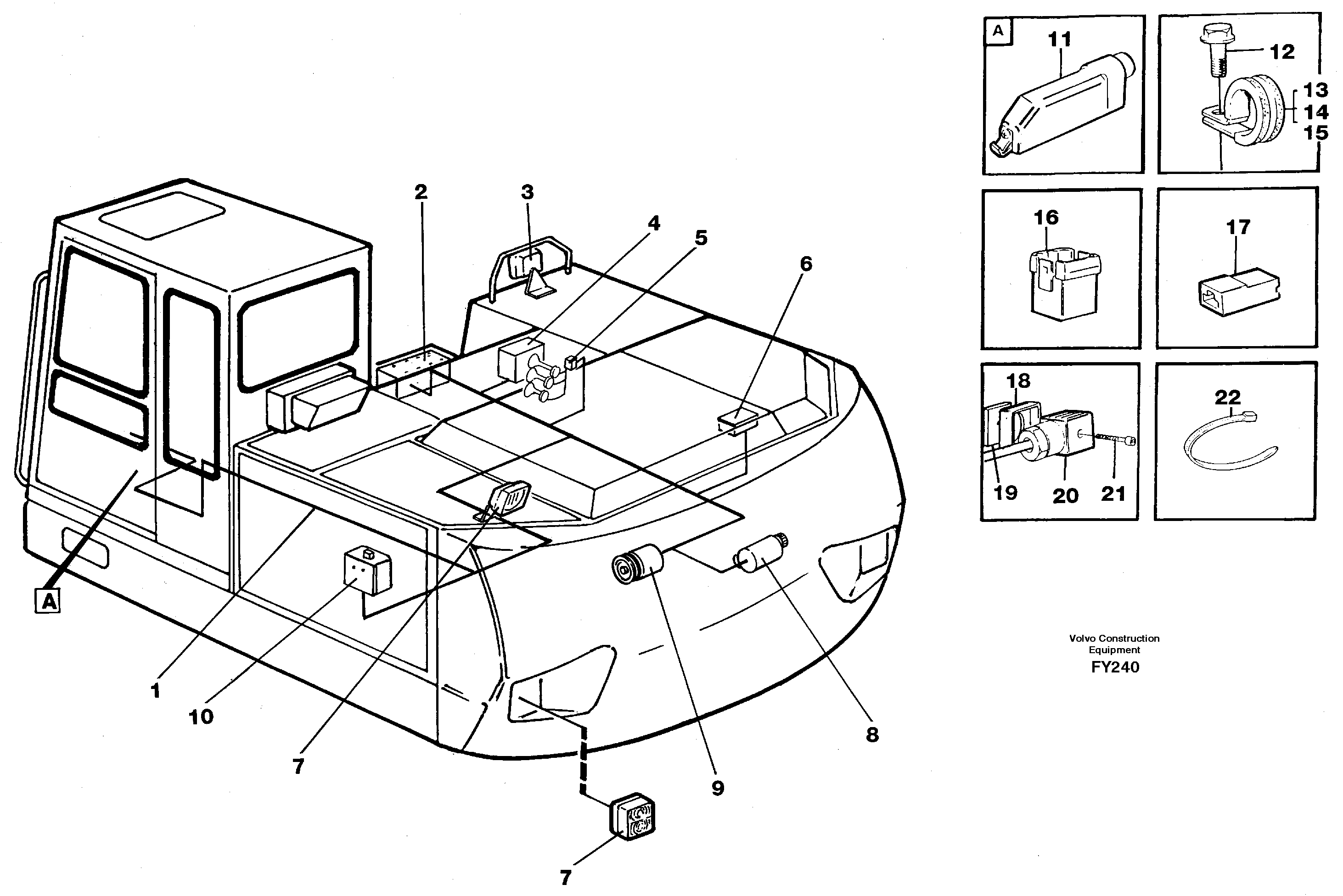 Cable harness, upper section — volvo parts diagram