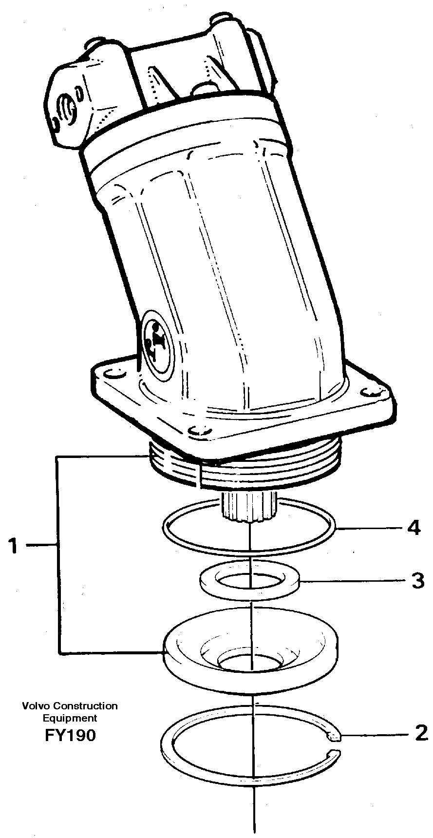 Hydraulic motor, slew — volvo parts diagram