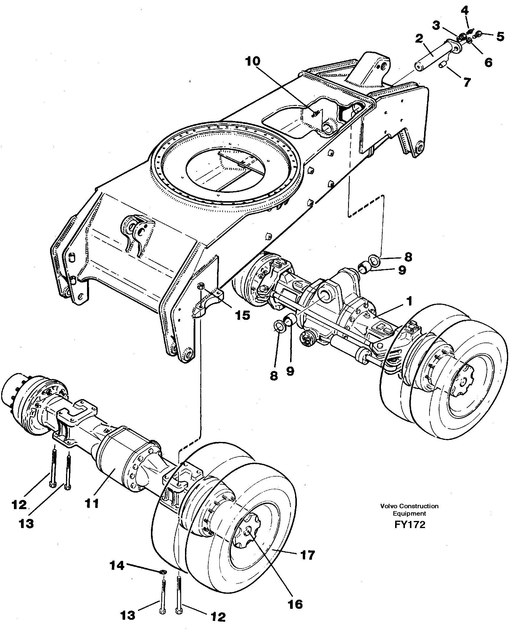 Driveshafts with assembly parts — volvo parts diagram